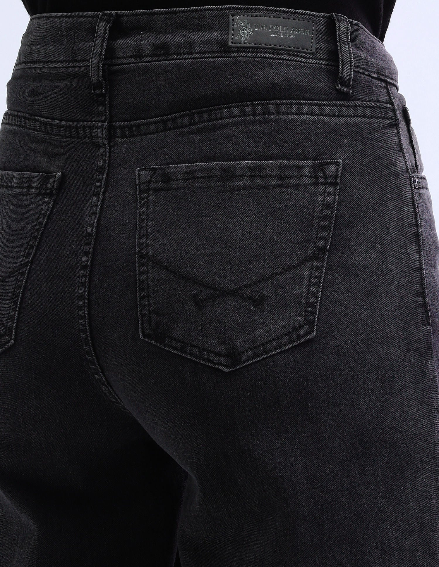 High Rise Ultra Wideleg Jeans Dark Grey - U.S. POLO ASSN. | Large