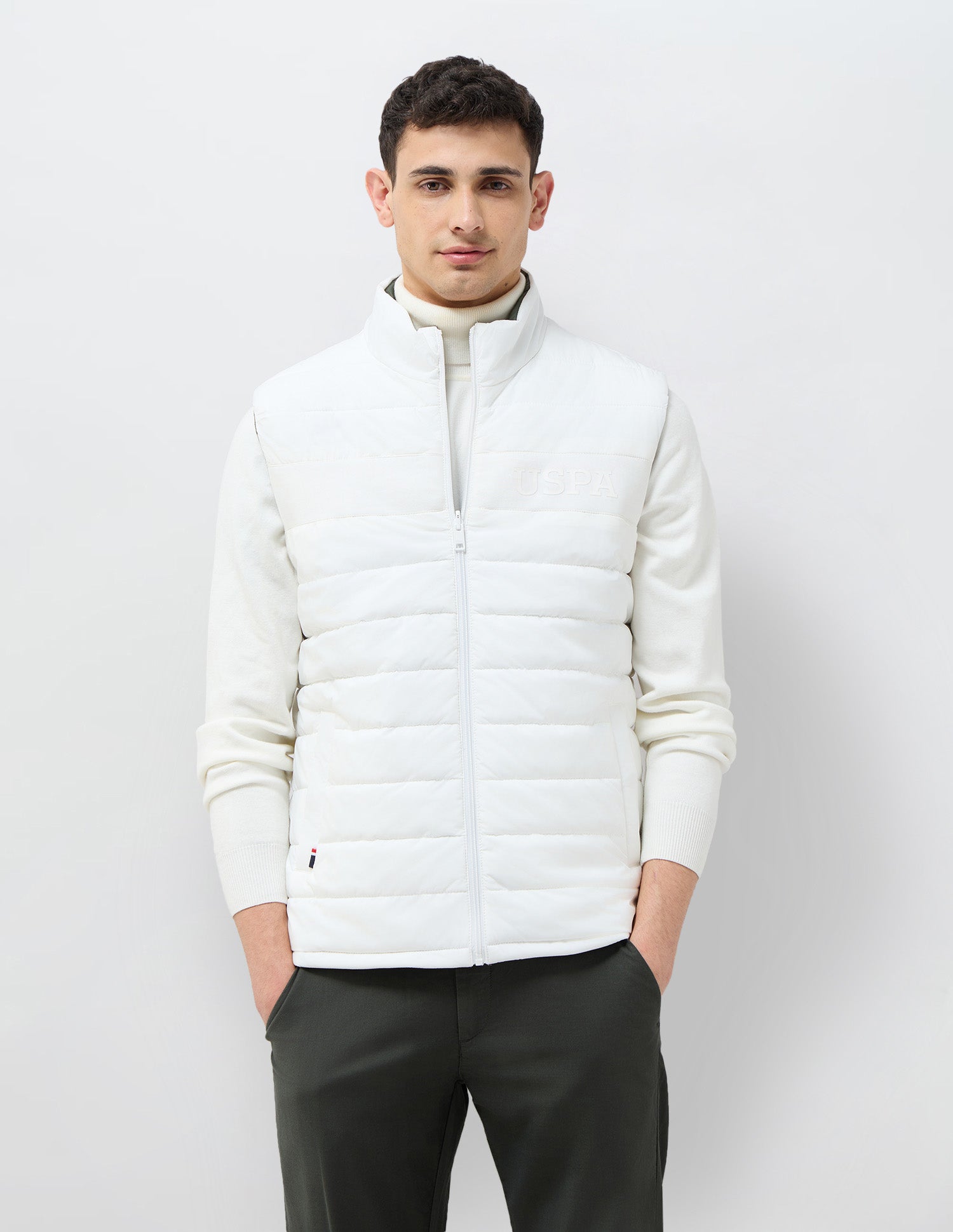 Solid Regular Fit Reversible Jacket White - U.S. POLO ASSN. | Large