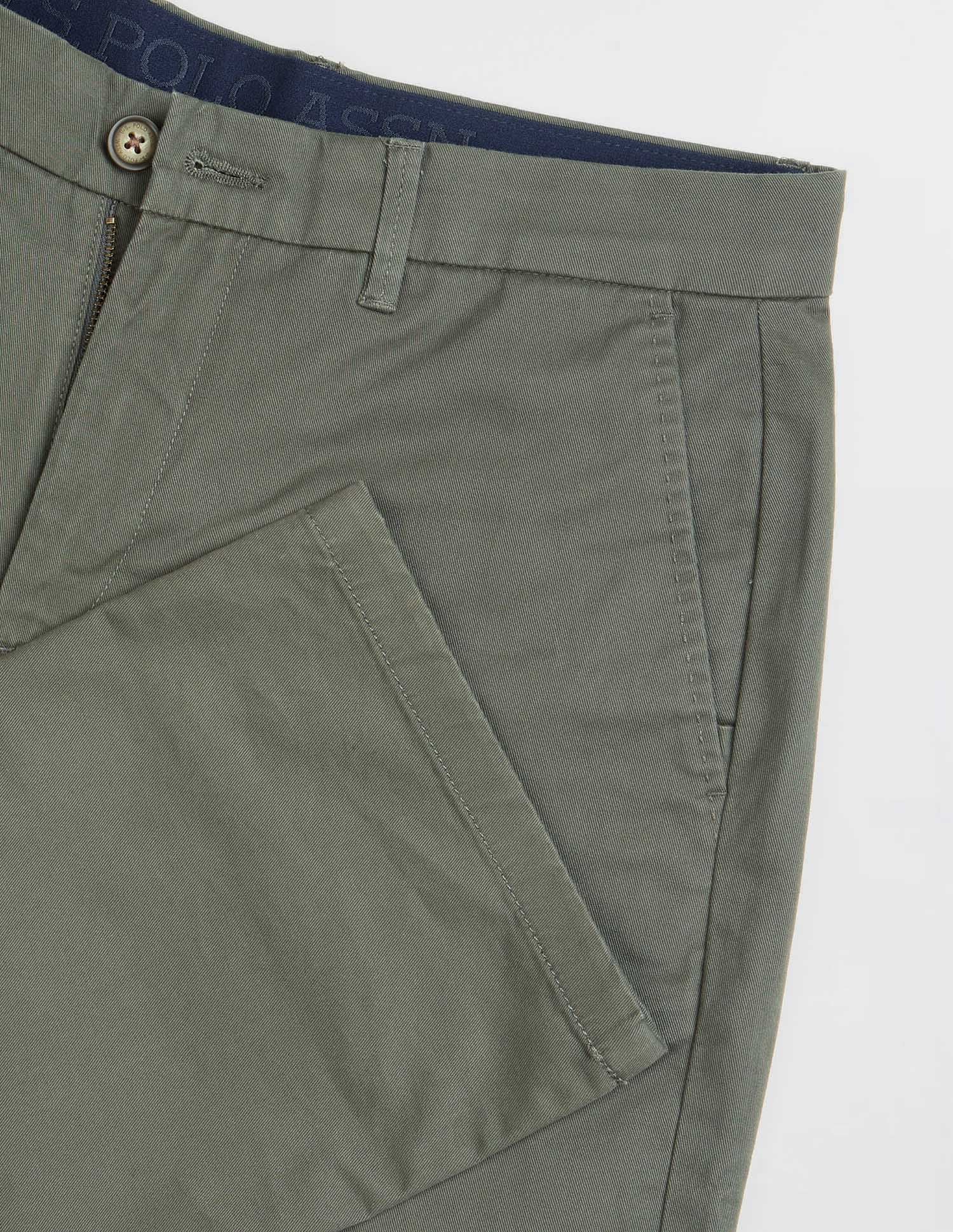 Mid Rise Satin Trousers Olive - U.S. POLO ASSN. | Large