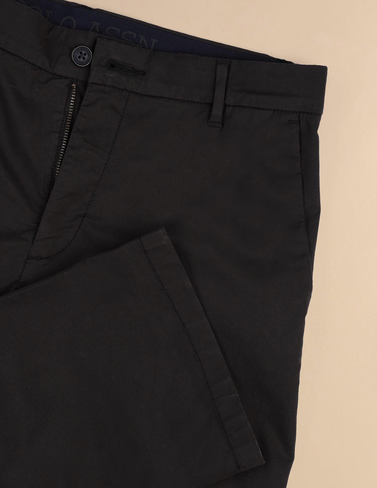 Mid Rise Twill Trousers Black - U.S. Polo Assn. India | Large