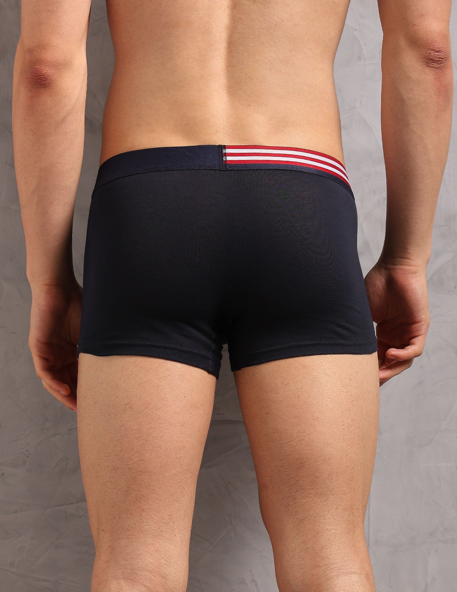 Striped Waistband OET19 Trunks - Pack Of 2 Uspa Navy and Chinon Green - U.S. Polo Assn. India | Large
