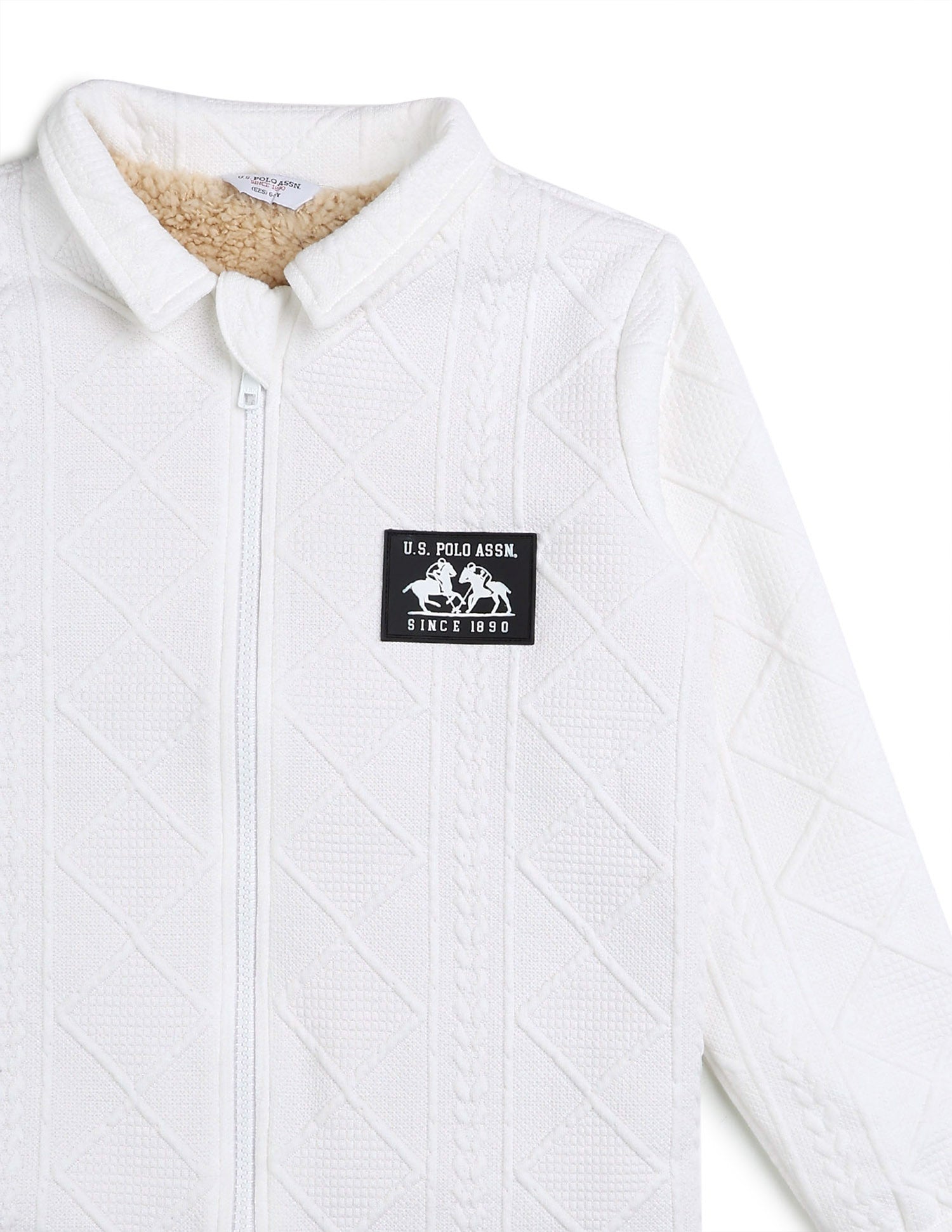 Boys Brand Embroidered Regular Fit Sweatshirt White - U.S. POLO ASSN. | Large