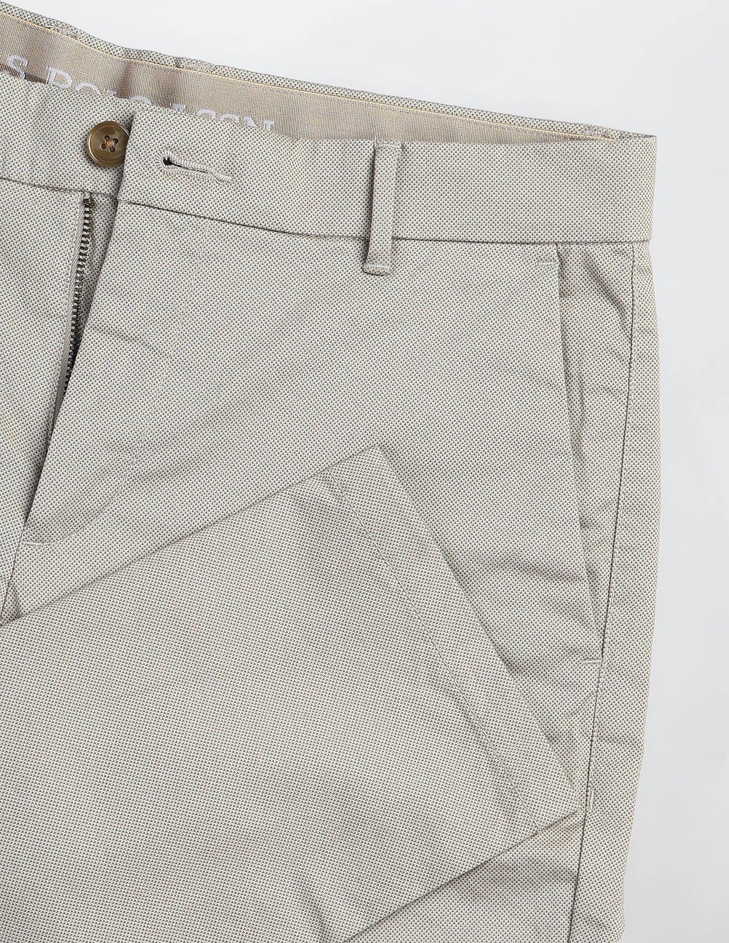 Austin Slim Fit All Over Printed Trousers Dark Beige - U.S. Polo Assn. India | Large