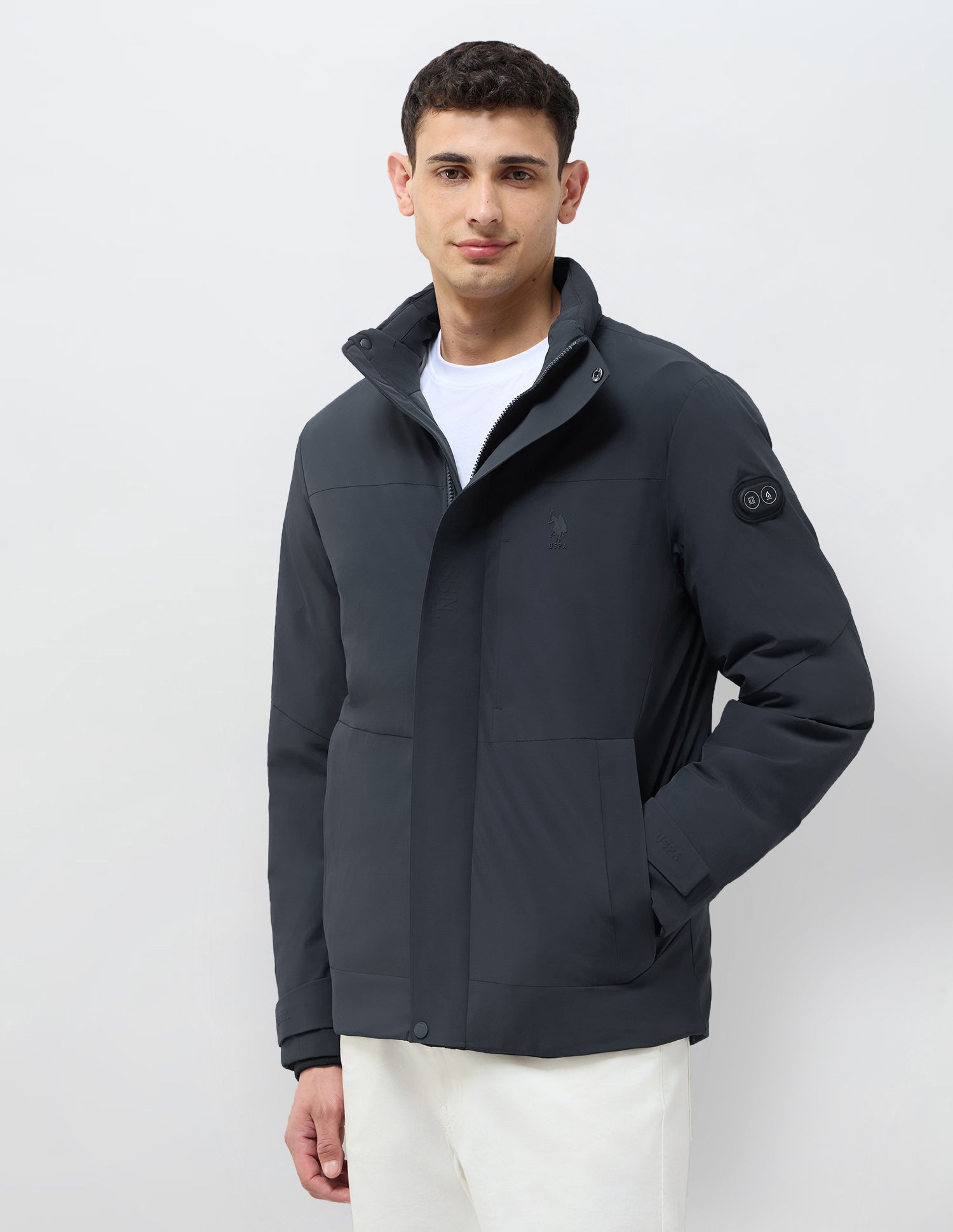 Regular Fit Solid Jacket Navy - U.S. POLO ASSN. | Large