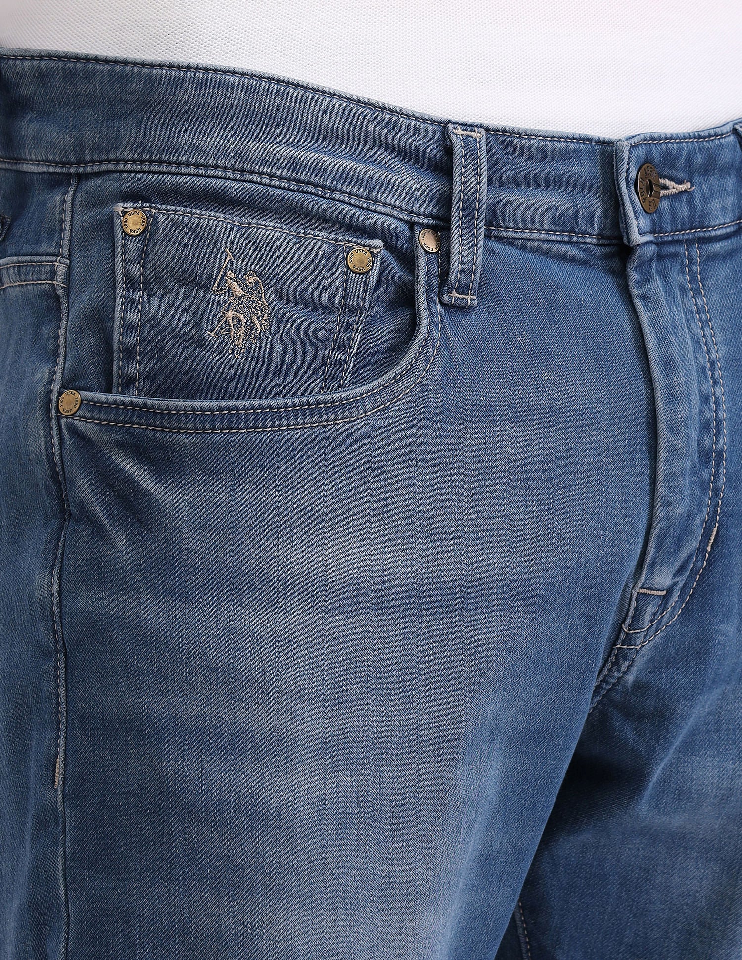 Henry Tapered Fit Blue Jeans Blue - U.S. POLO ASSN. | Large