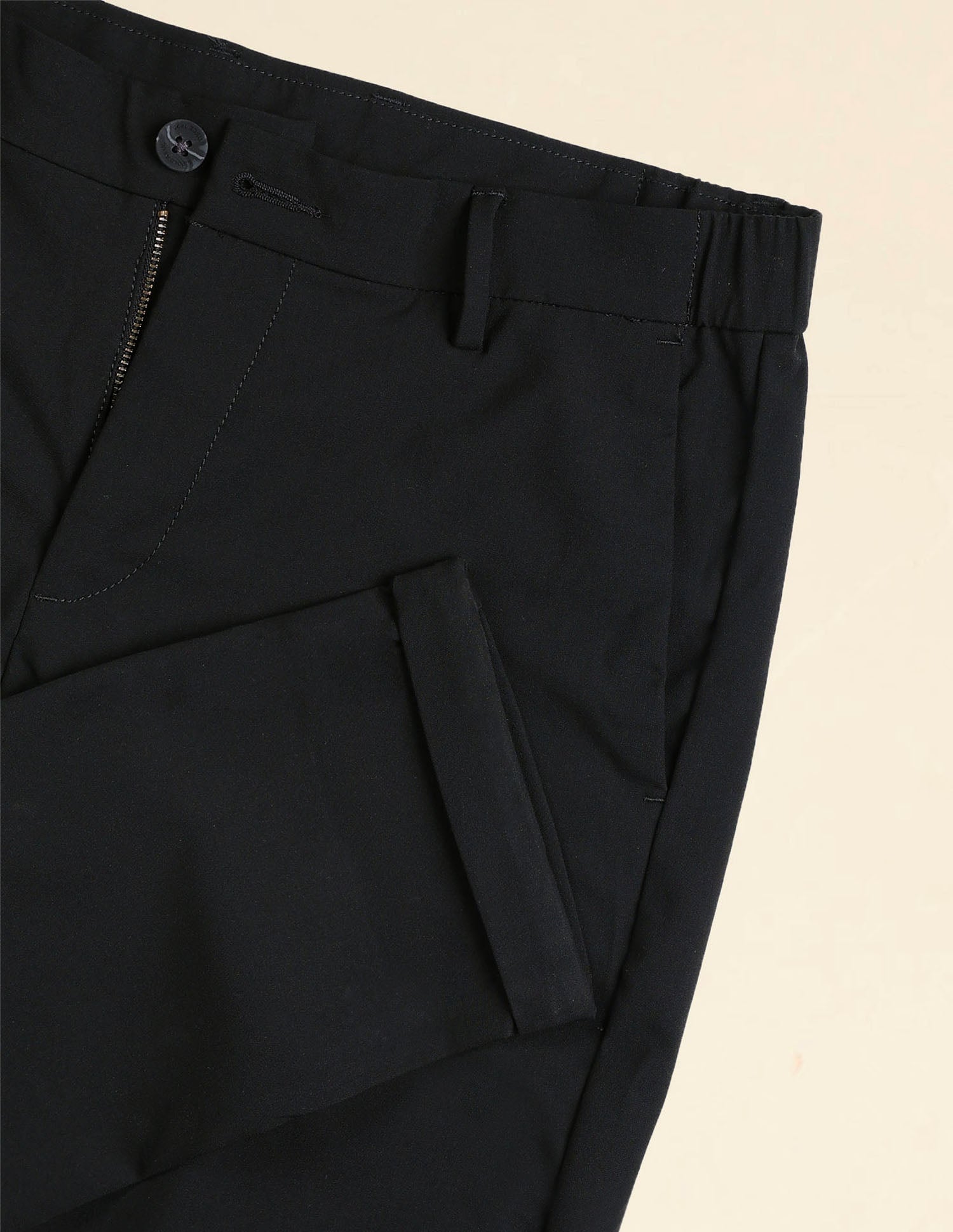 Austin Slim Fit Solid Trousers Black - U.S. Polo Assn. India | Large