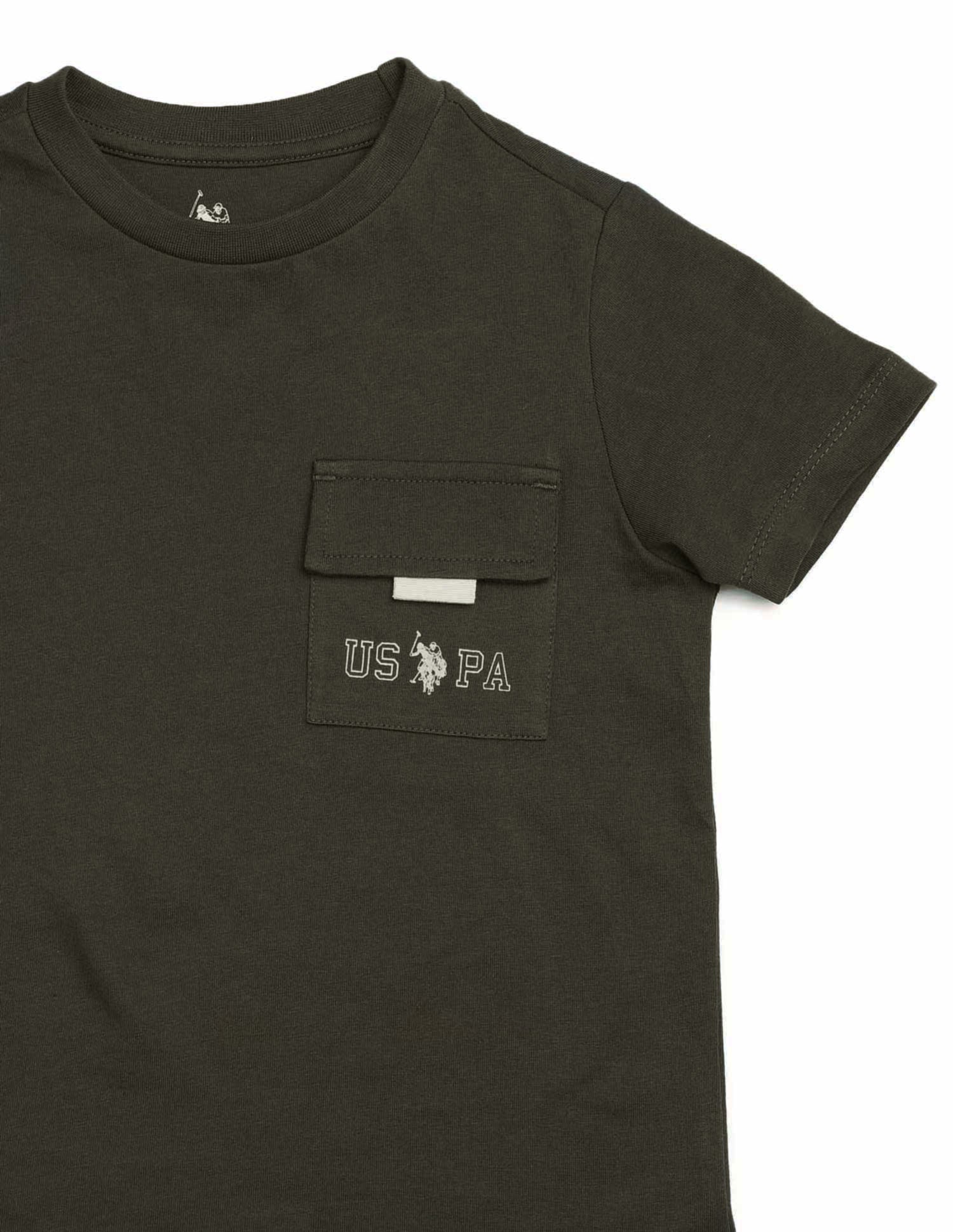 Boys Pure Cotton Regular Fit T Shirt Olive - U.S. POLO ASSN. | Large