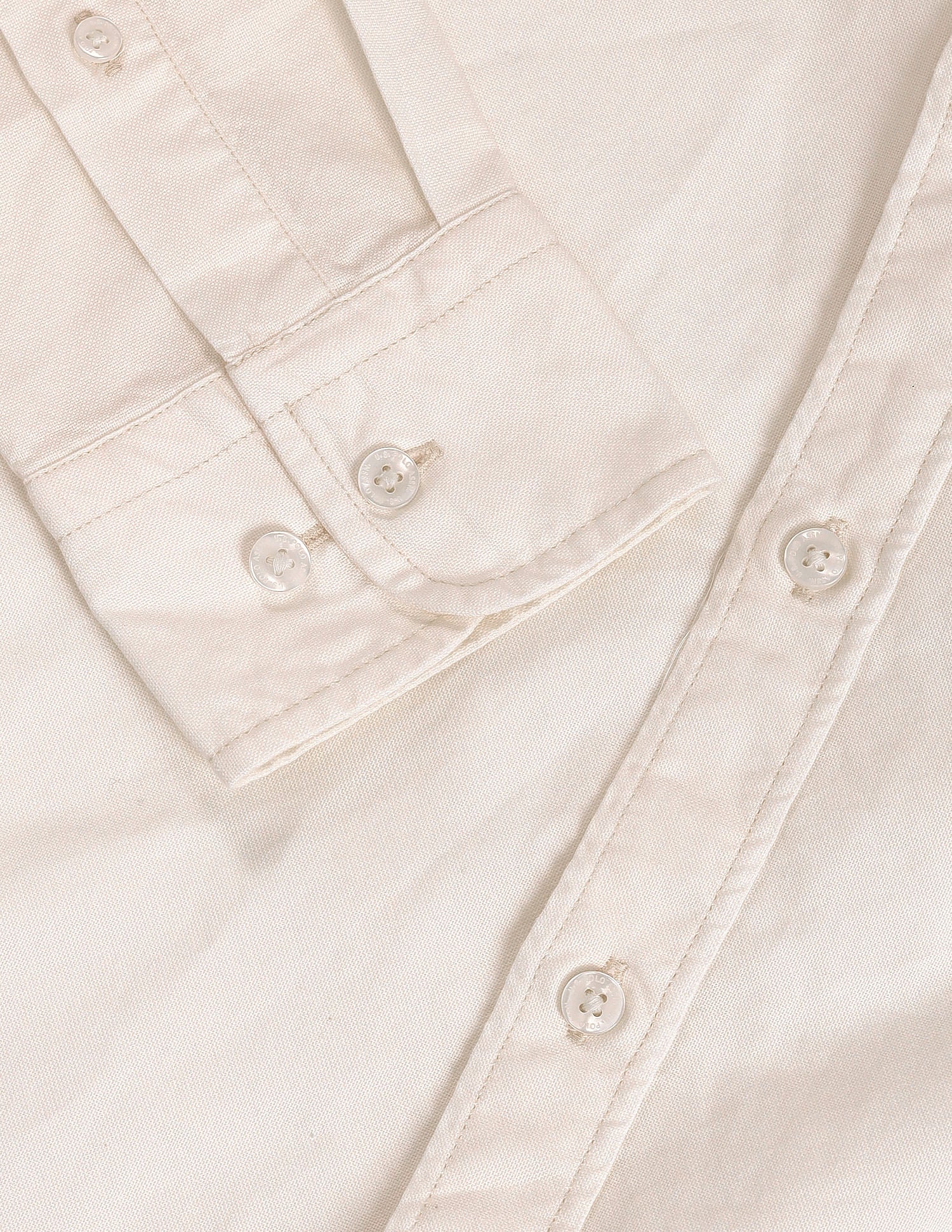 Tailored Fit Solid Shirt Off-White - U.S. POLO ASSN. | Large