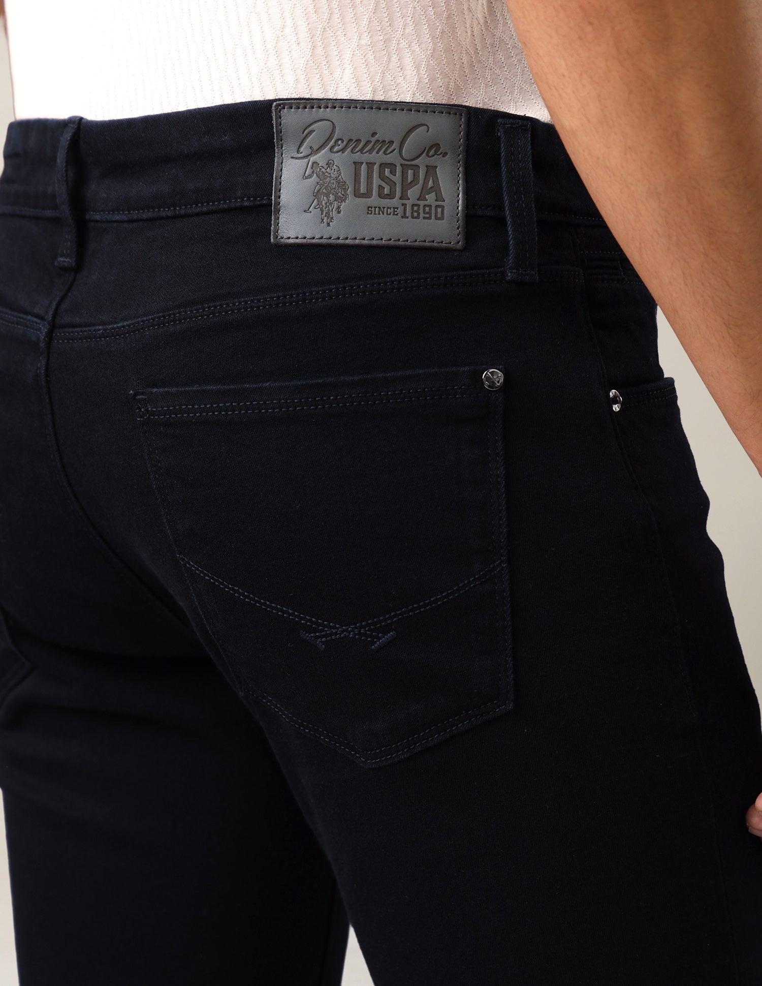 Brandon Slim-Tapered Fit Blue Jeans Rinse Blue - U.S. Polo Assn. India | Large