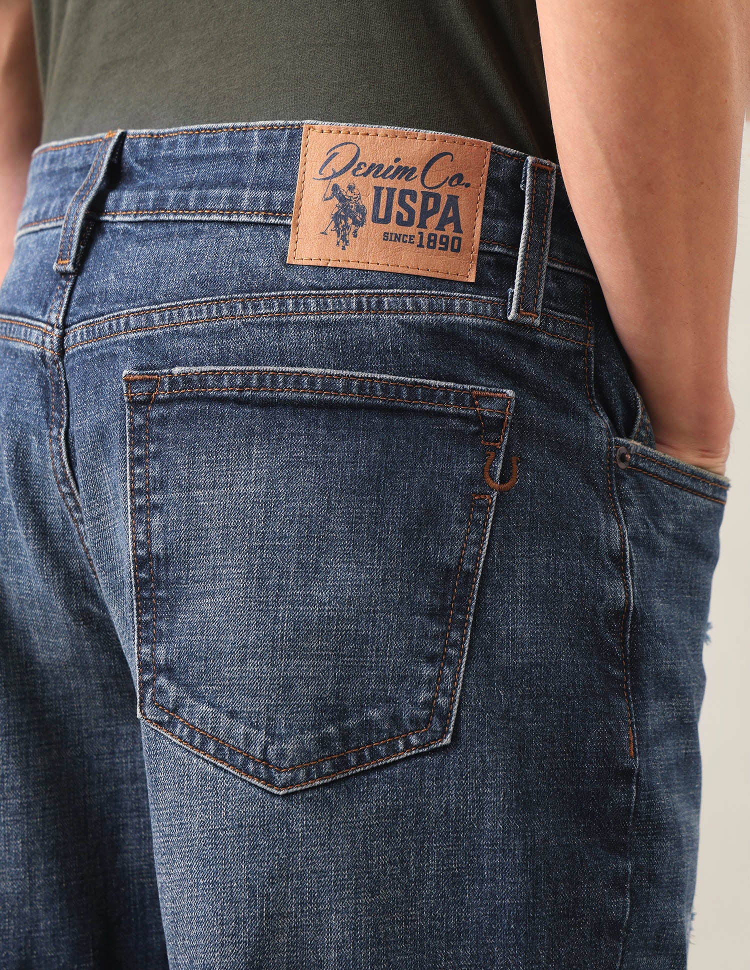 Shawn Relaxed Fit Blue Jeans Dark Blue - U.S. Polo Assn. India | Large