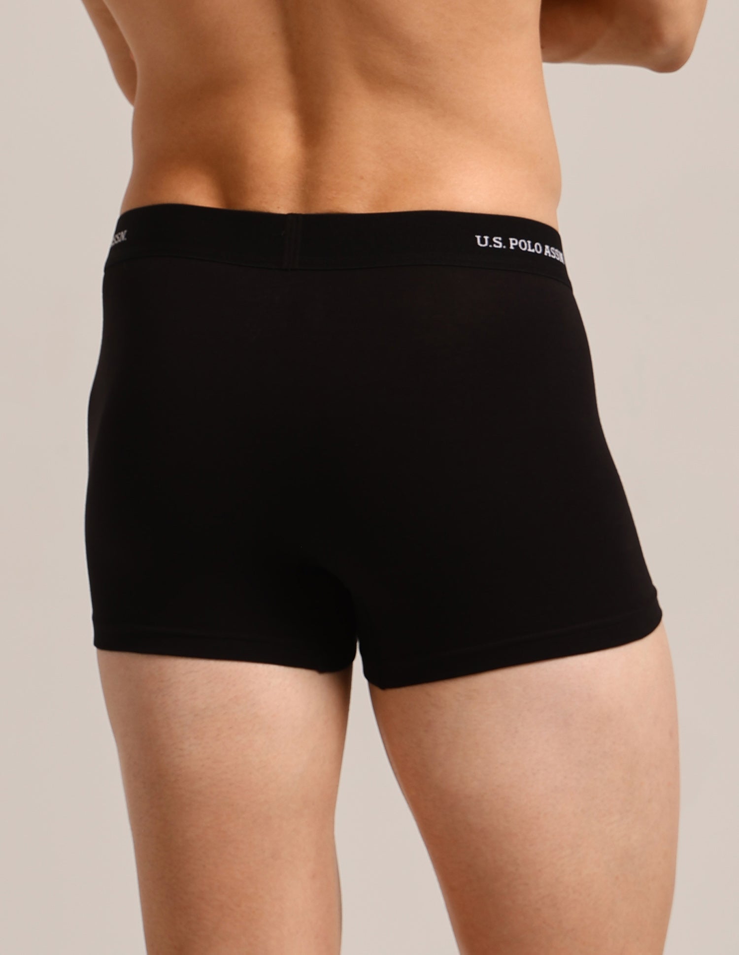 Anti Microbial Solid OET13 Trunks - Pack Of 5 Navy, Burgandy, Black, Rust & Black - U.S. Polo Assn. India | Large