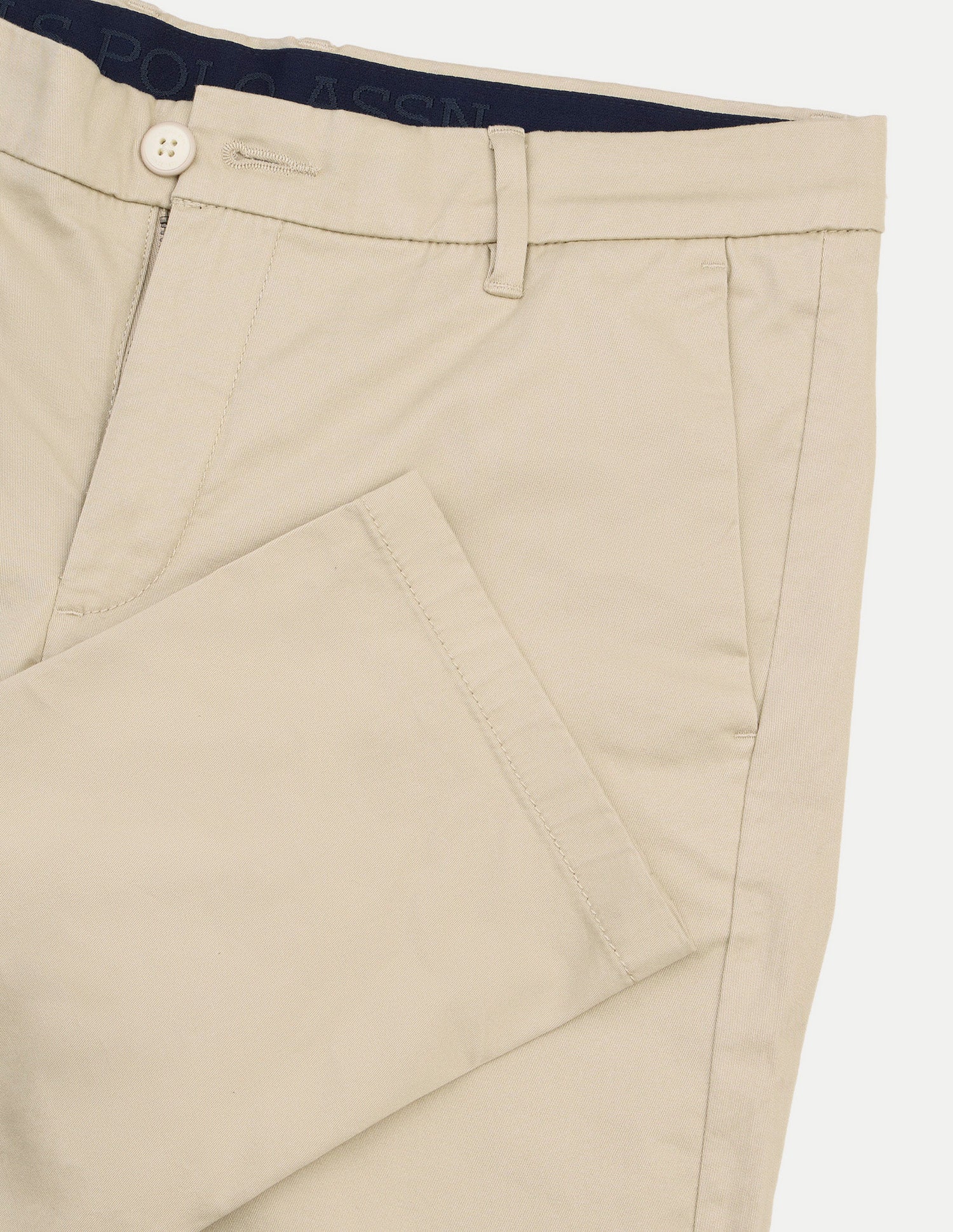 Denver Slim Fit Twill Trousers Beige - U.S. Polo Assn. India | Large