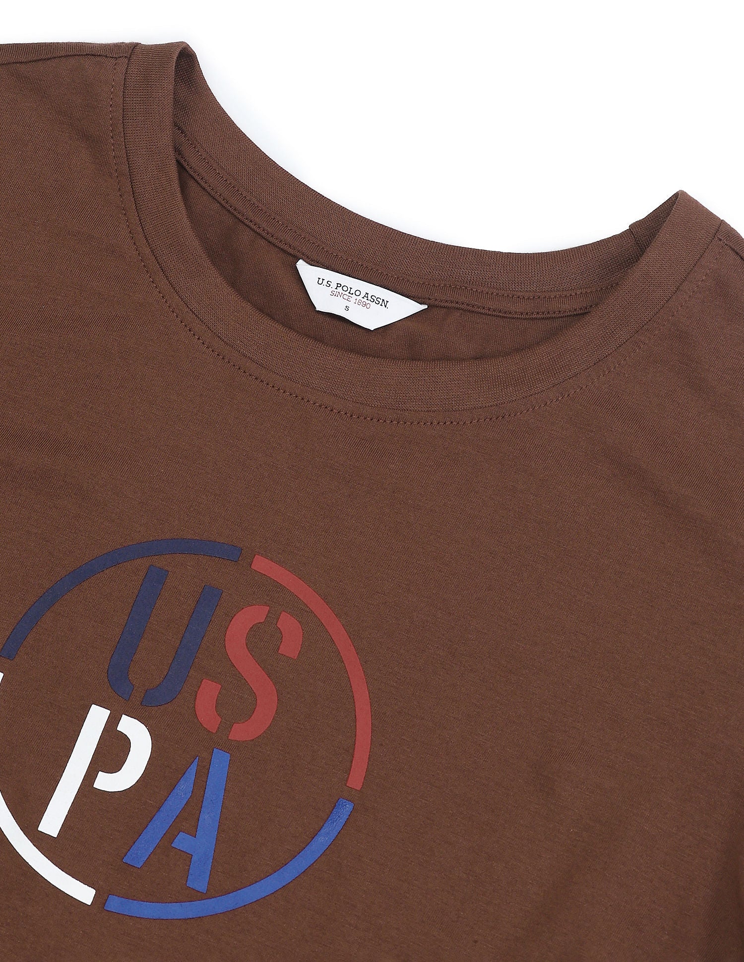 Puff Print Regular Fit T-Shirt Brown - U.S. POLO ASSN. | Large