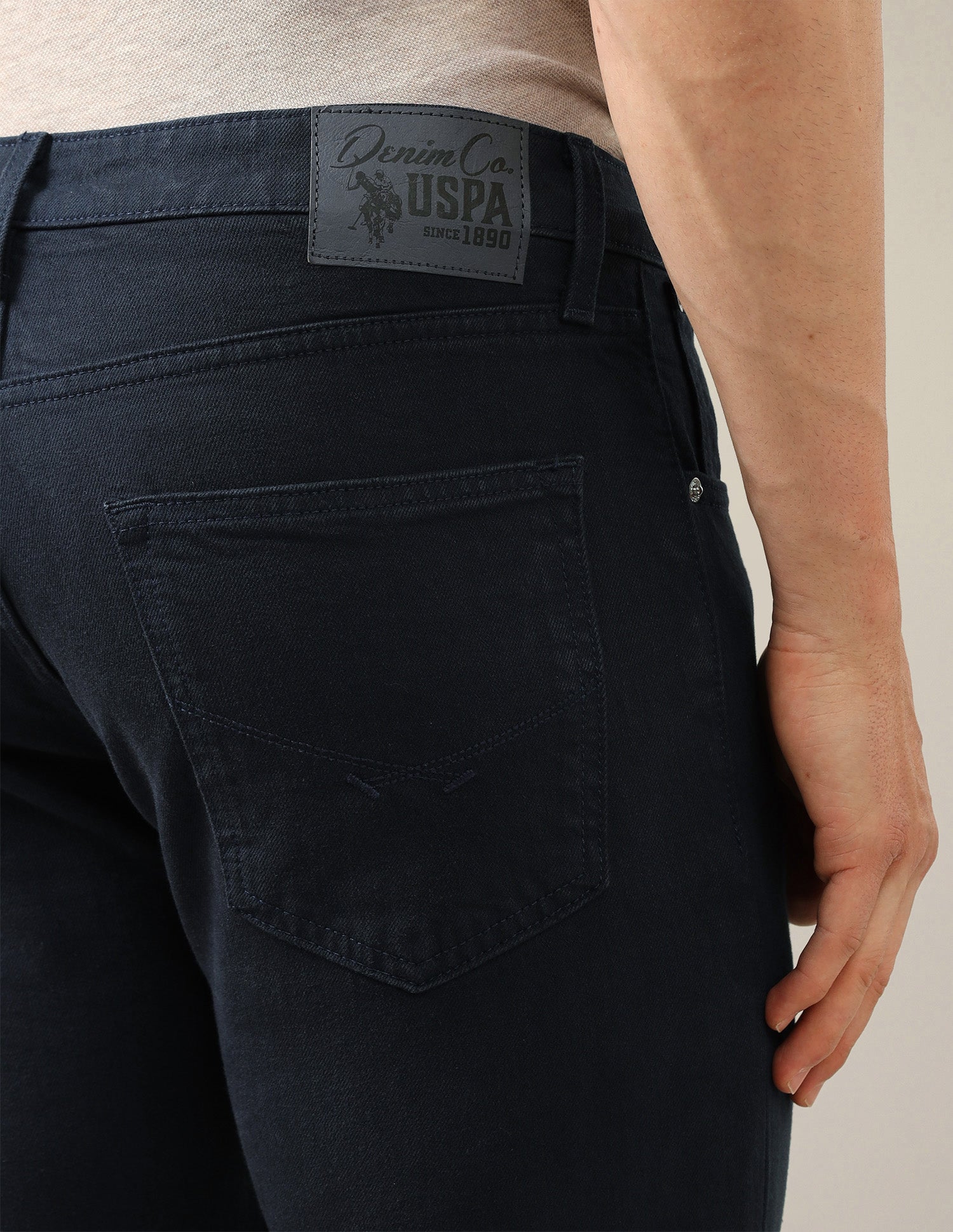 Harold Slim Straight Fit Blue Jeans Navy - U.S. Polo Assn. India | Large