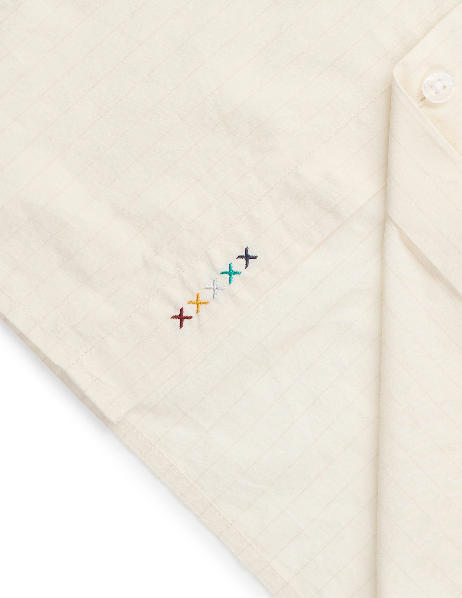 Pacho X Vertical Striped Tailored Fit Shirt Ivory - U.S. POLO ASSN. | Large