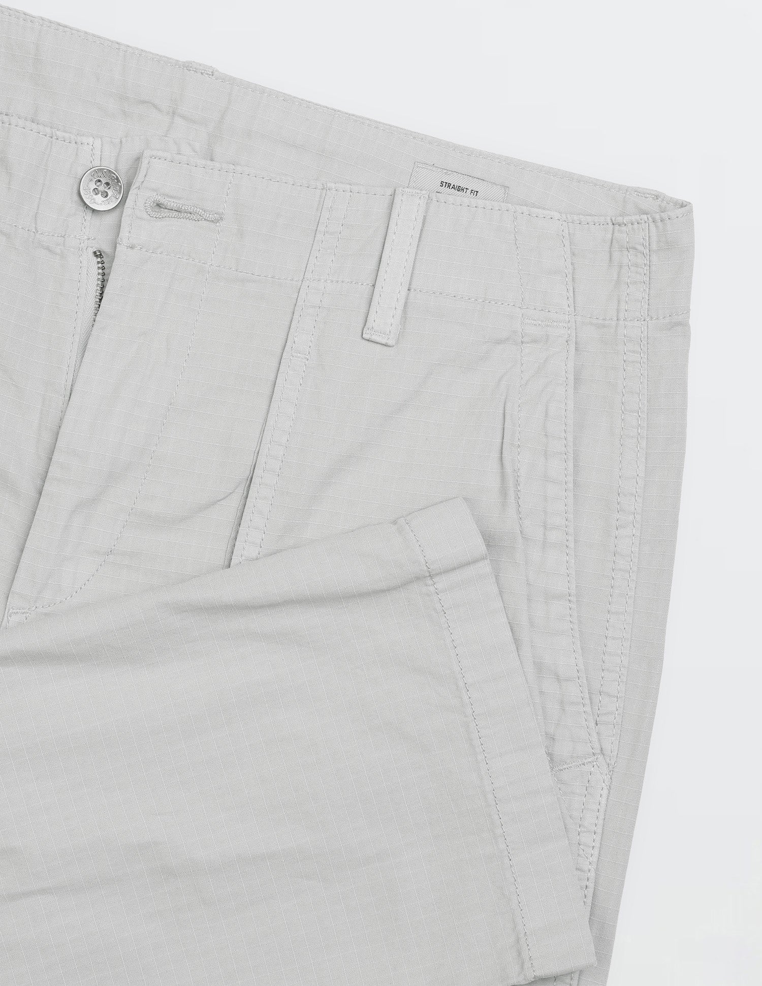 Harold Slim Straight Fit Mid Rise Trouser Light Grey - U.S. Polo Assn. India | Large