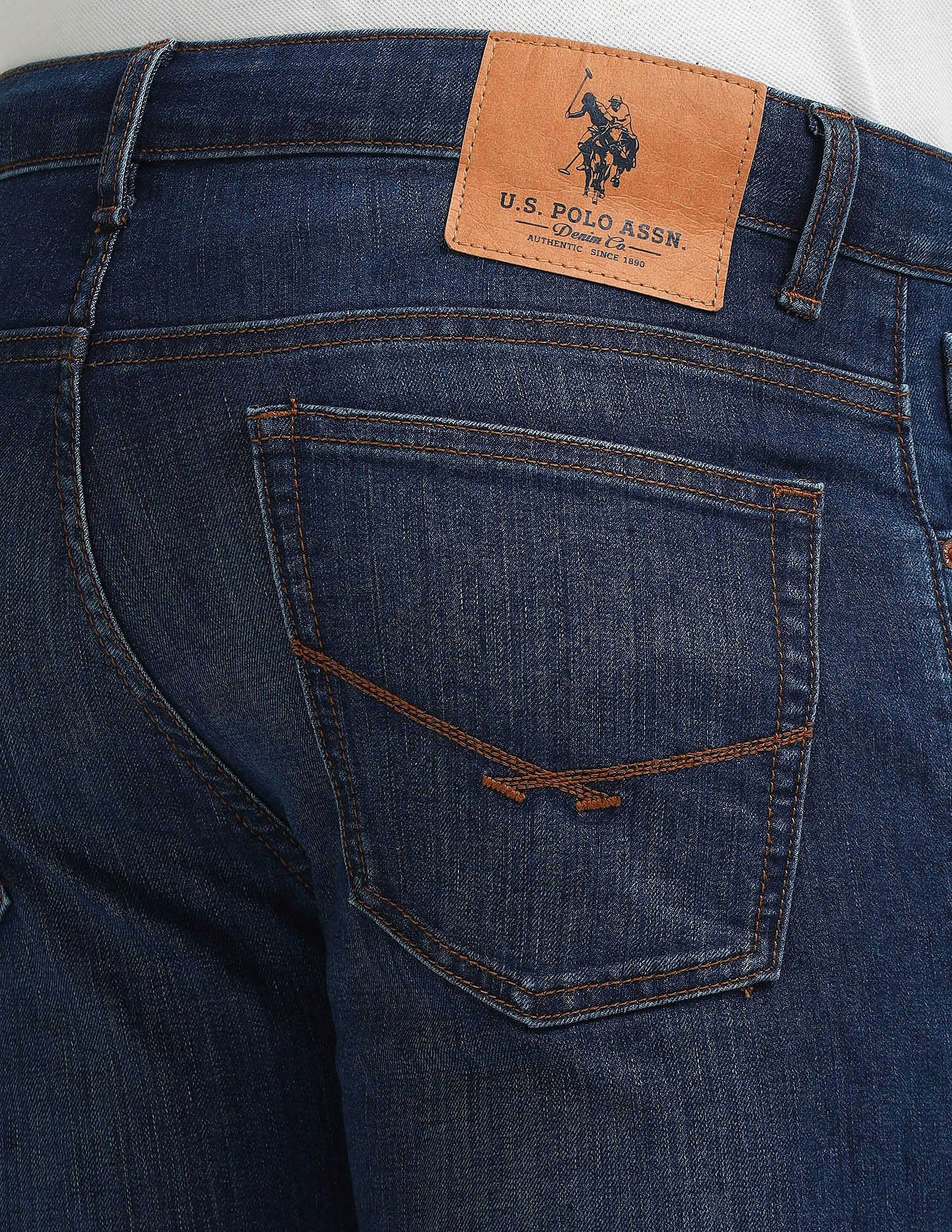 Brandon Slim Tapered Blue Jeans Blue - U.S. Polo Assn. India | Large