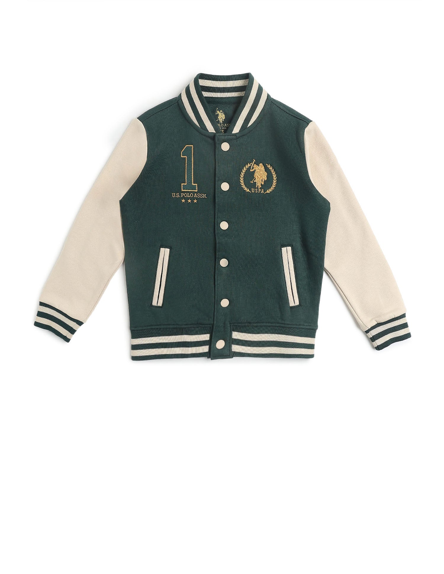 Boys Brand Embroidered Regular Fit Sweatshirt Dark Green - U.S. POLO ASSN. | Large