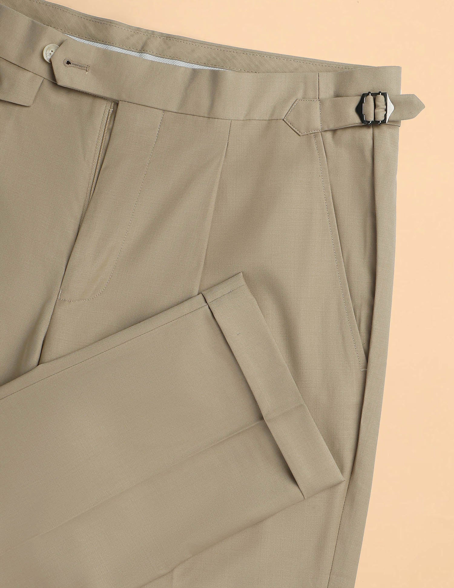 Pacho X Riley Straight Pleated Trousers Beige - U.S. POLO ASSN. | Large