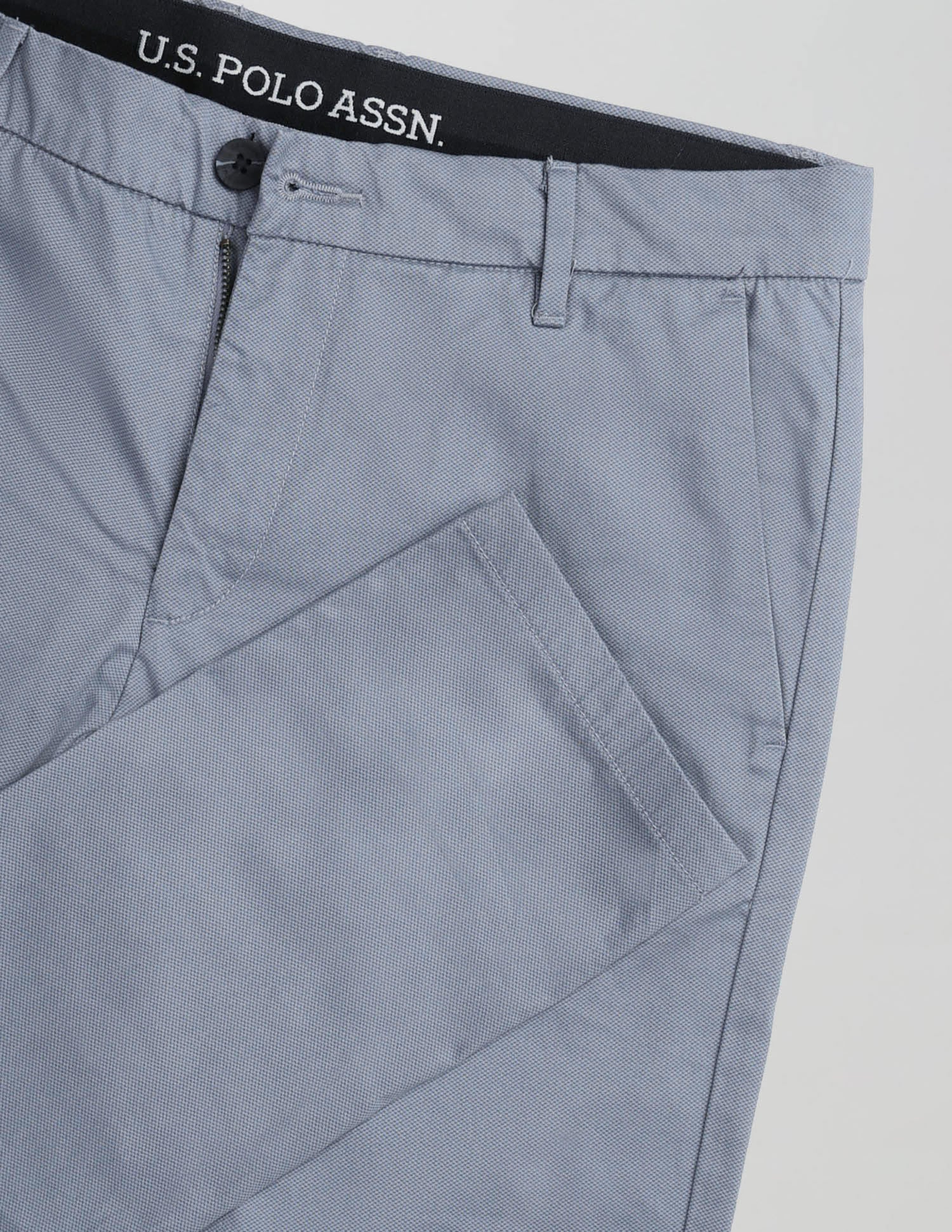 Austin Slim Fit Satin Trousers Blue - U.S. POLO ASSN. | Large