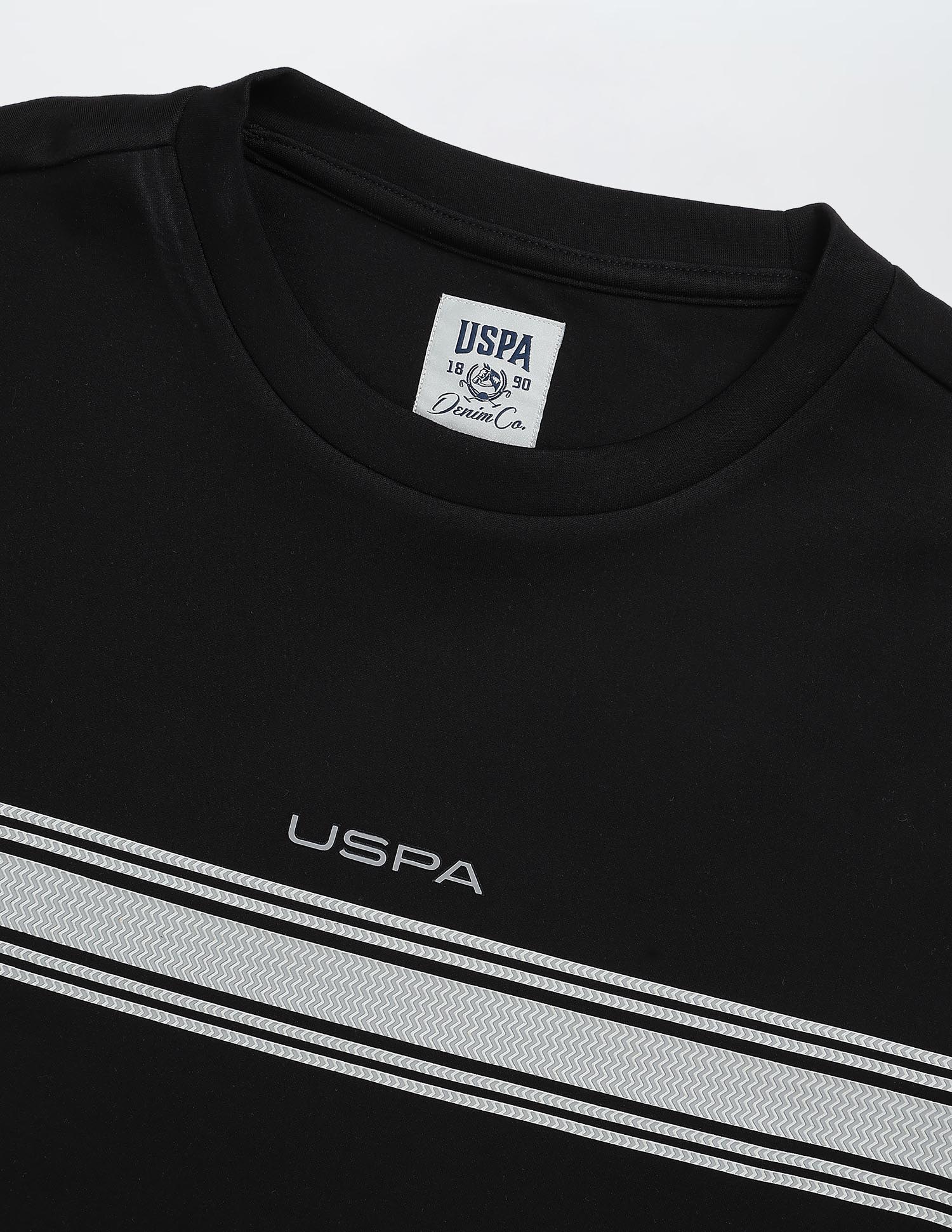 Horizontal Striped Regular Fit Sweatshirt Black - U.S. POLO ASSN. | Large