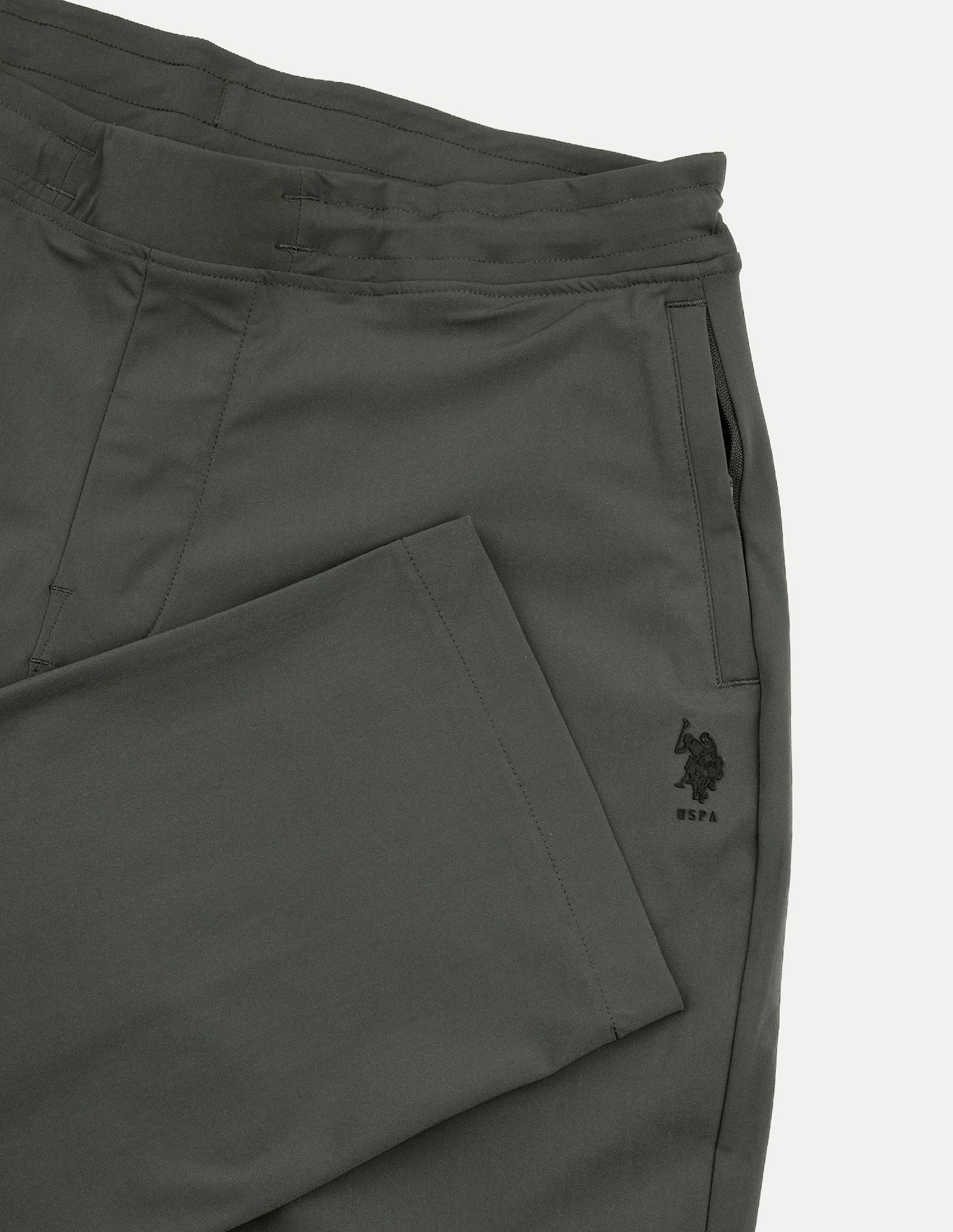 Mid Rise Regular Fit Active Track Pants Dark Olive - U.S. Polo Assn. India | Large