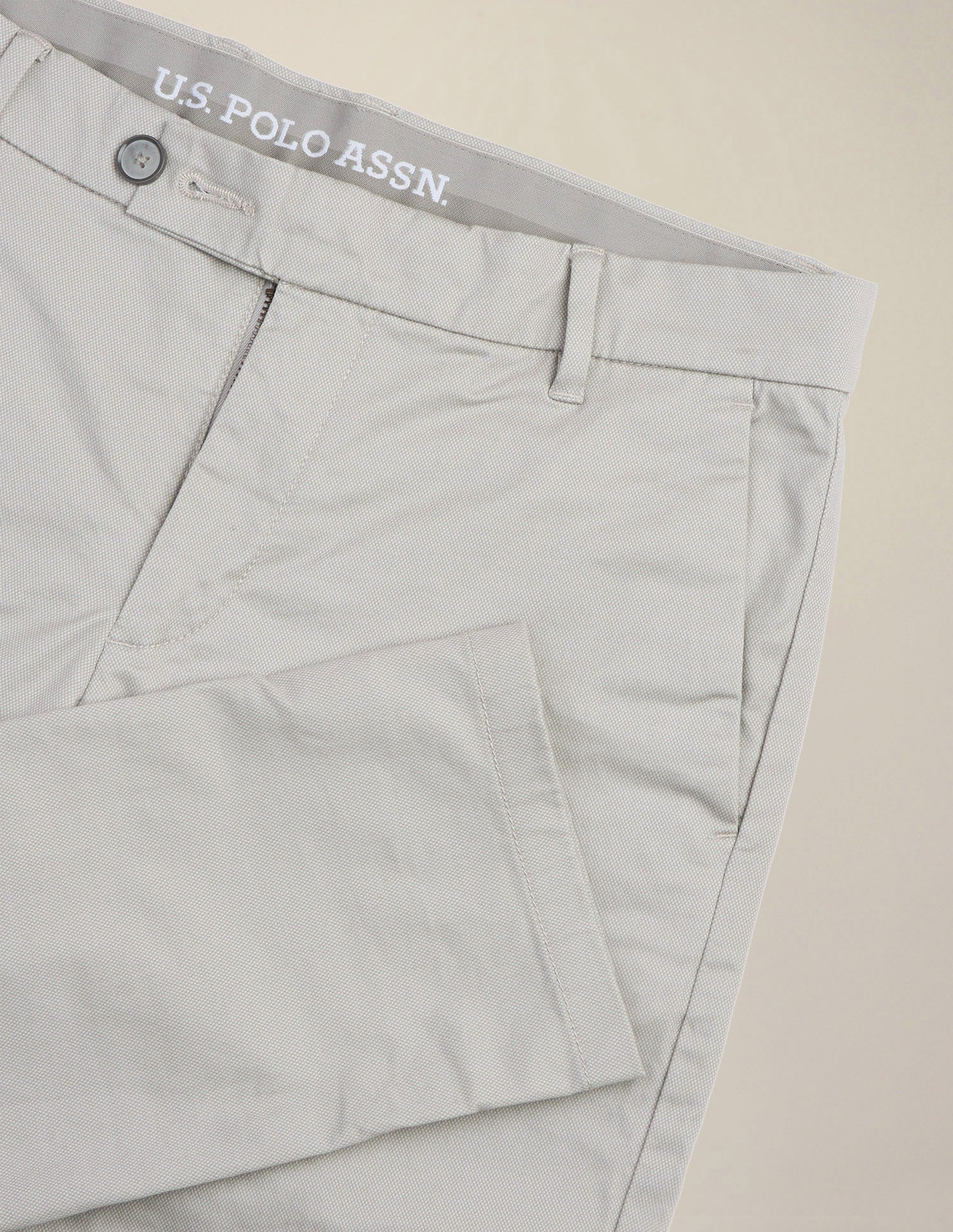 Austin Slim Fit Satin Trousers Grey - U.S. Polo Assn. India | Large