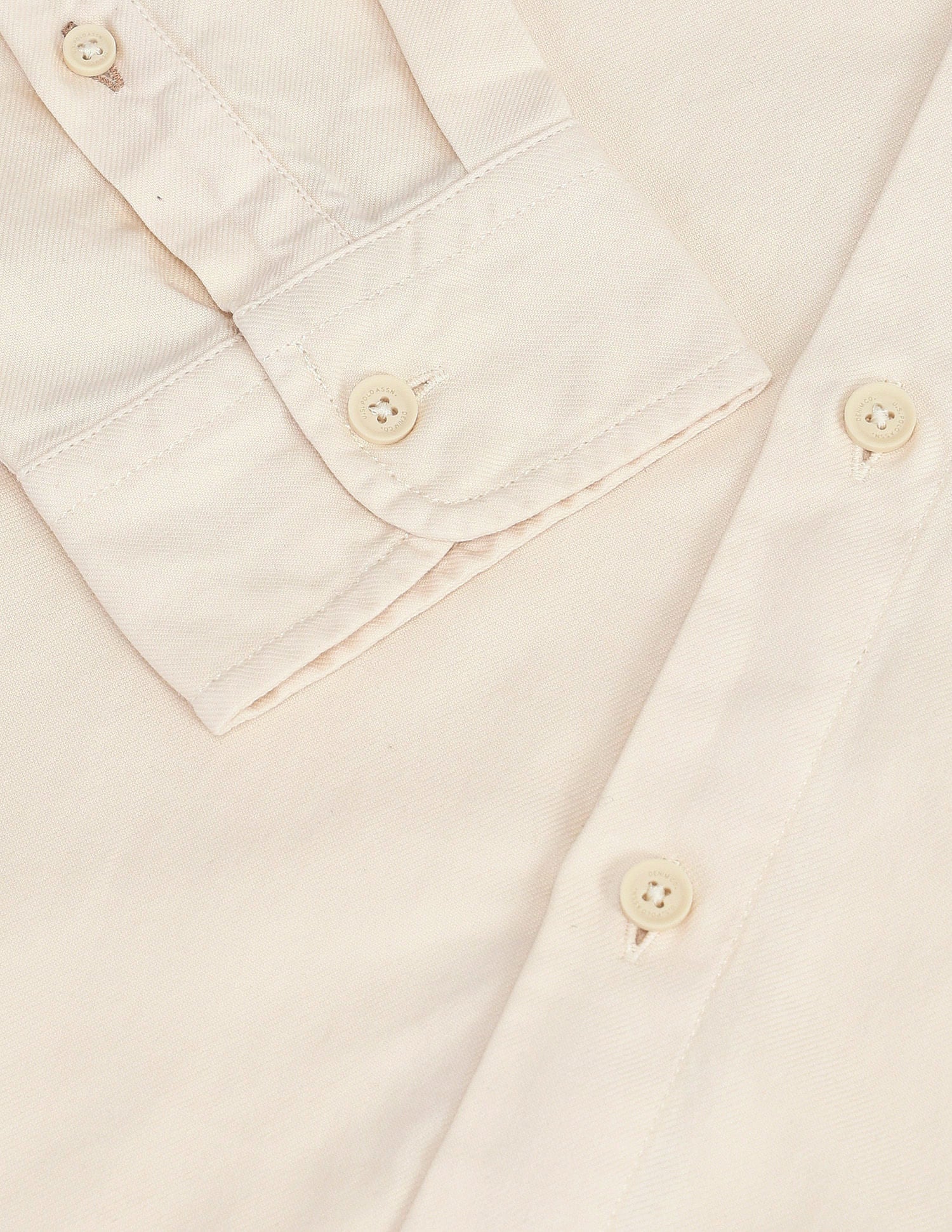 Slim Fit Solid Shirt Off-White - U.S. Polo Assn. India | Large