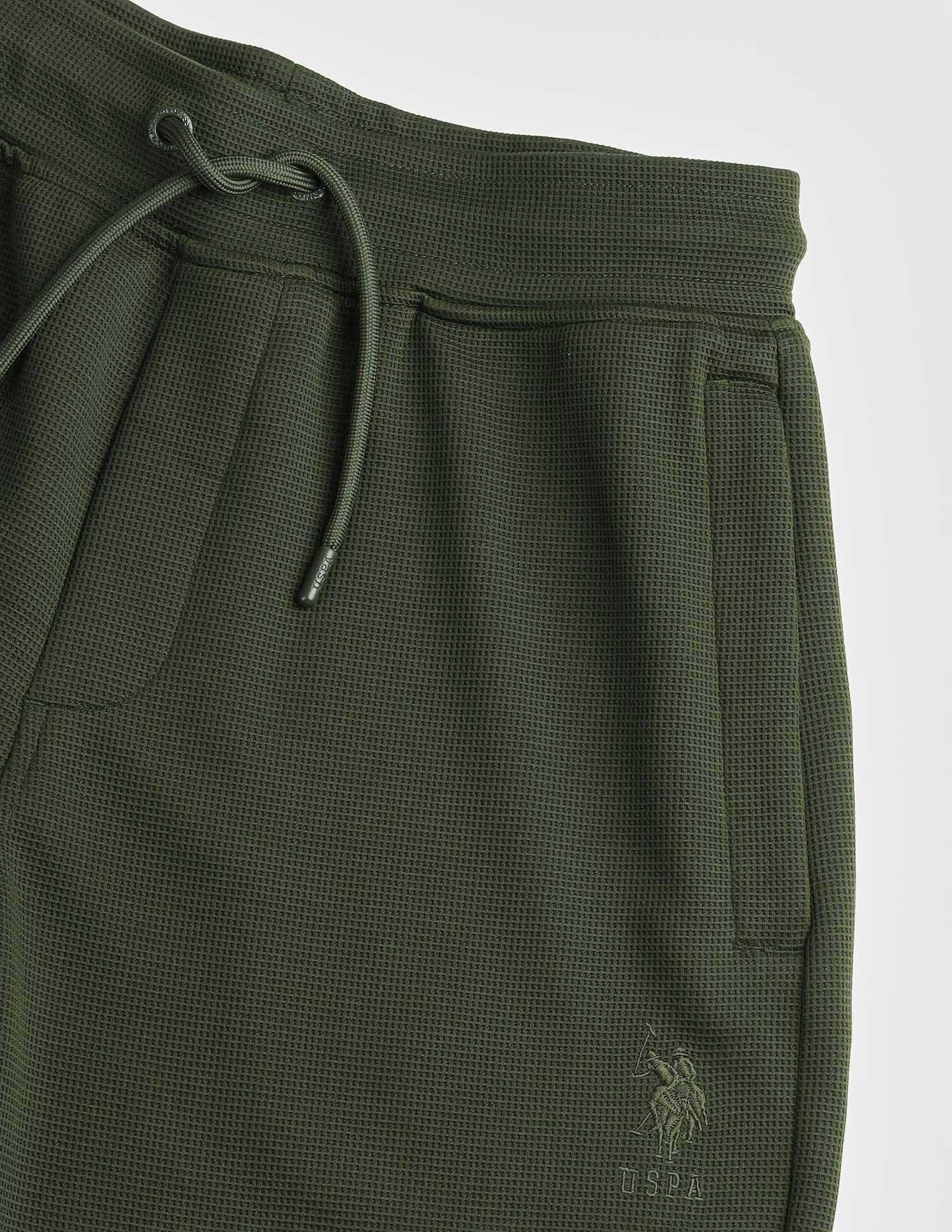 Textured Black & Gold Track Pants Dark Green - U.S. POLO ASSN. | Large
