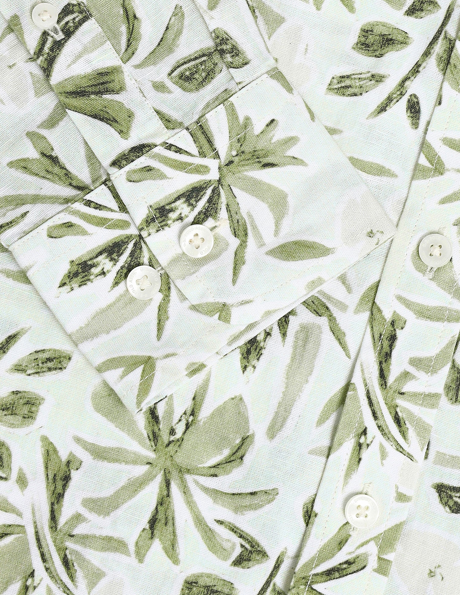 Tailored Fit Floral Shirt Light-Green - U.S. Polo Assn. India | Large