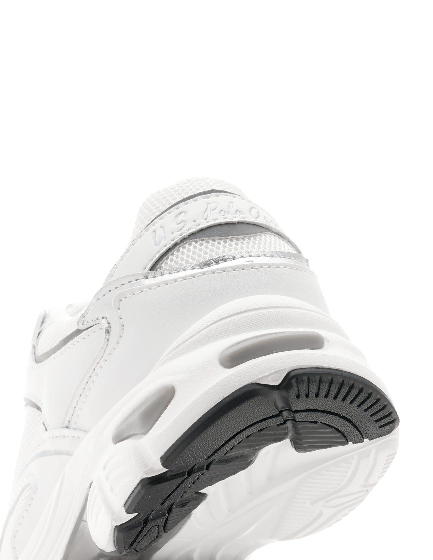 Women Metallic Logo Felicia Sneakers White - U.S. Polo Assn. India | Large