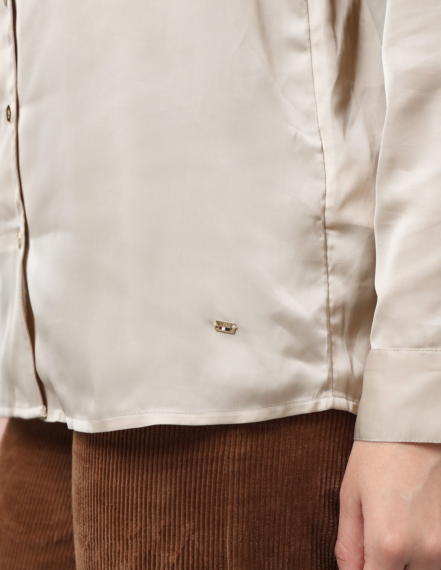 Solid Relaxed Fit Shirt Off White - U.S. Polo Assn. India | Large