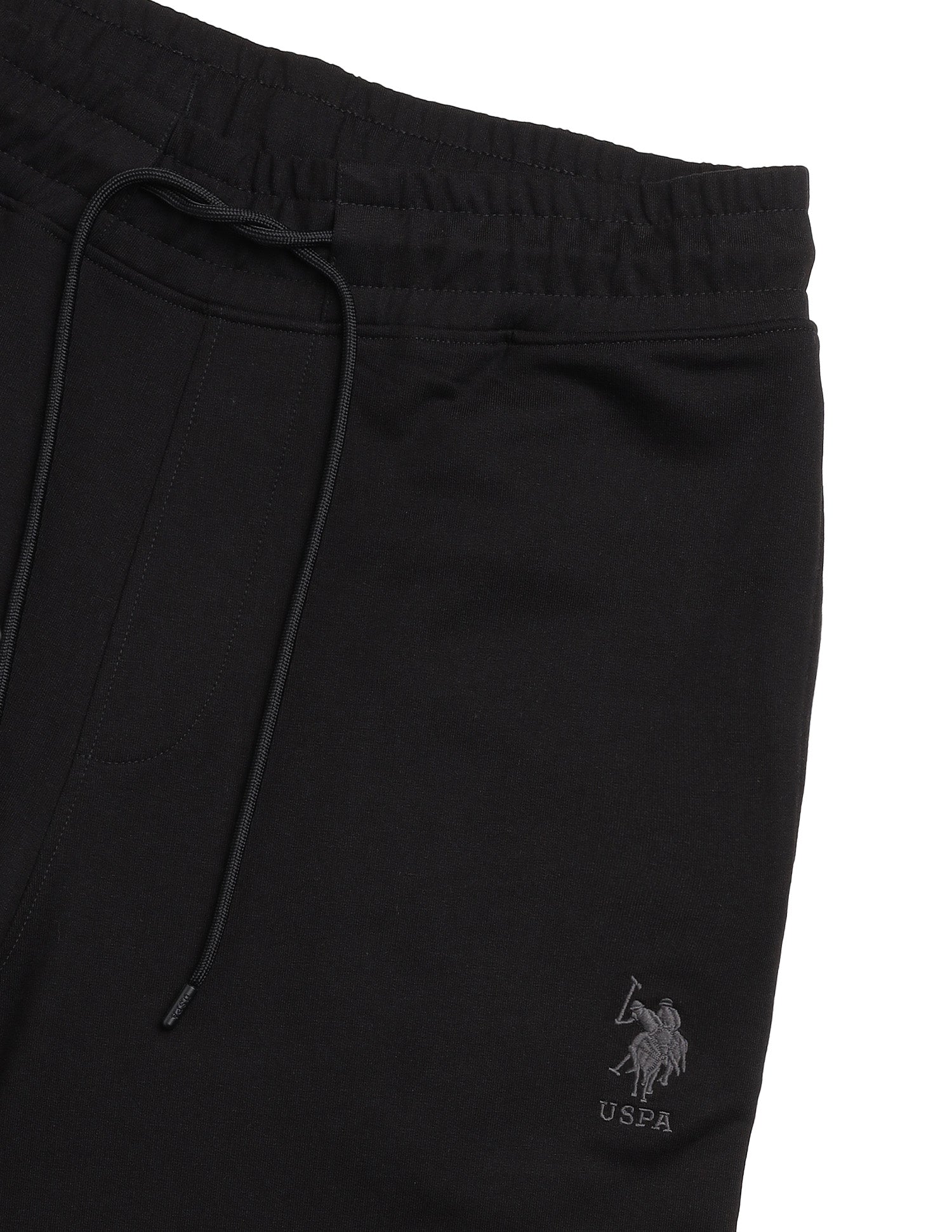 Baggy Fit Sturdy Fabric OR008 Lounge Track Pants Black - U.S. Polo Assn. India | Large