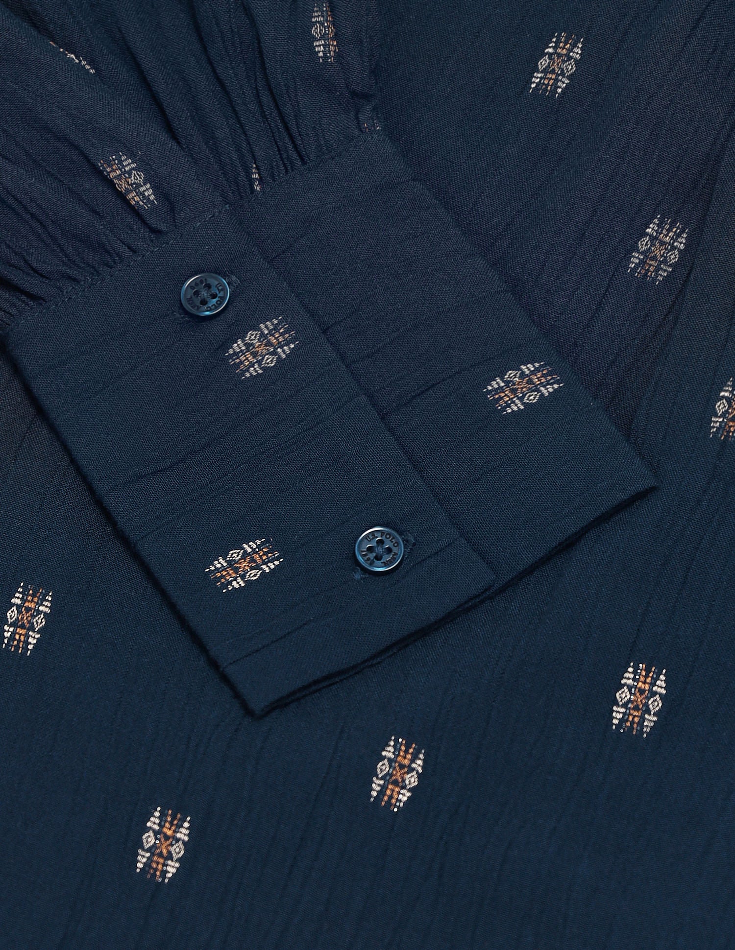 Patterned Weave Regular Fit Top Navy - U.S. POLO ASSN. | Large