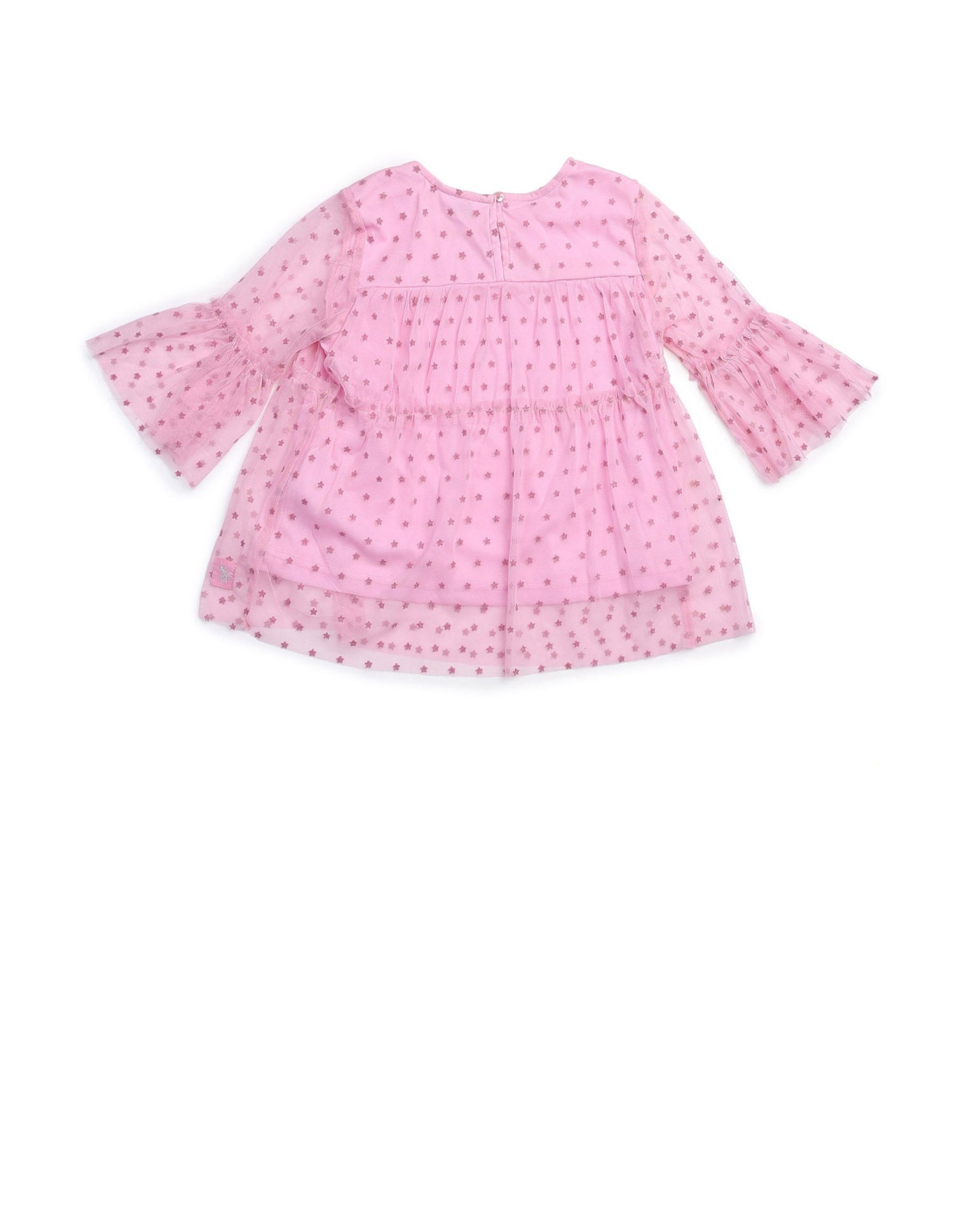 Star Print Tiered Top Light Pink - U.S. POLO ASSN. | Large