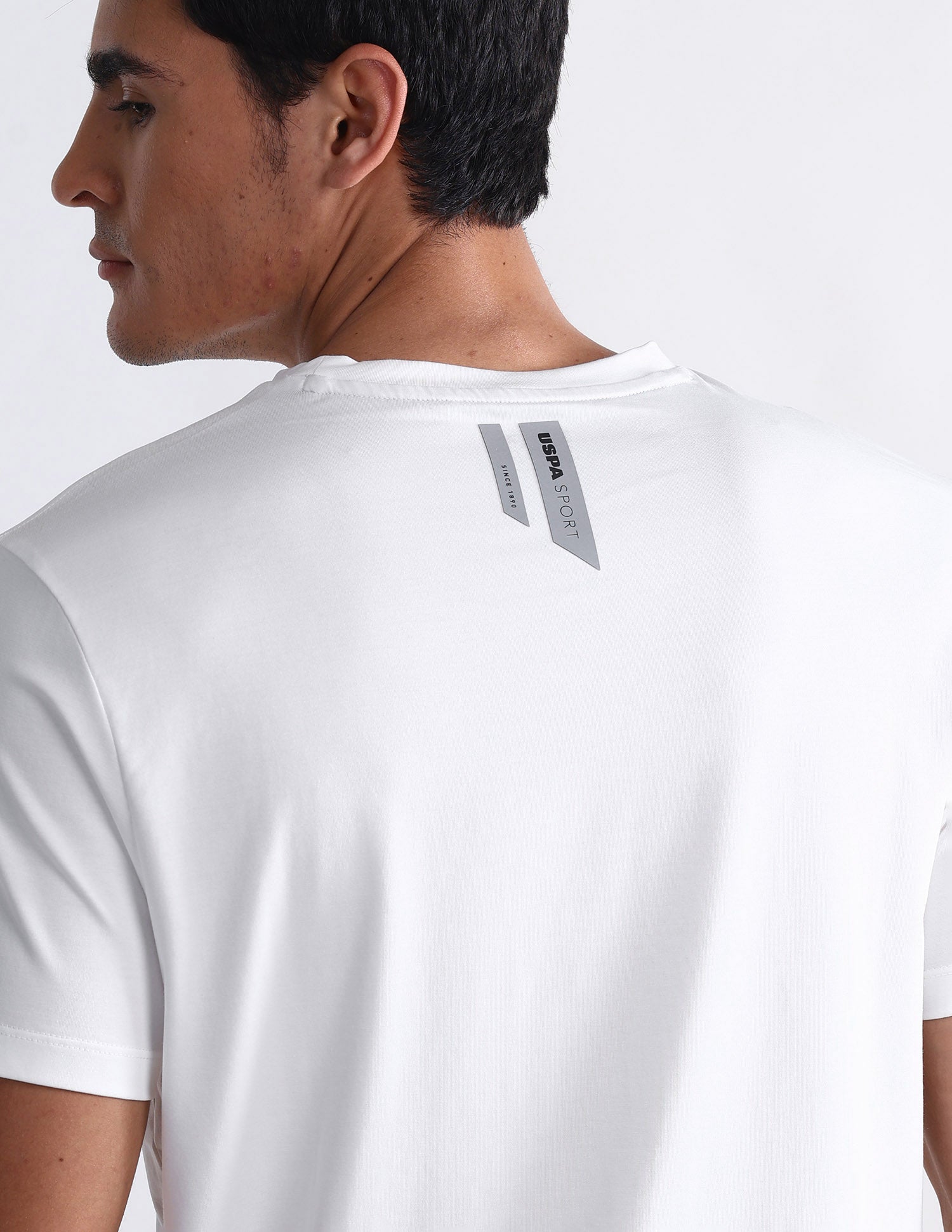 Brand Printed Slim Fit T-Shirt Off White - U.S. Polo Assn. India | Large