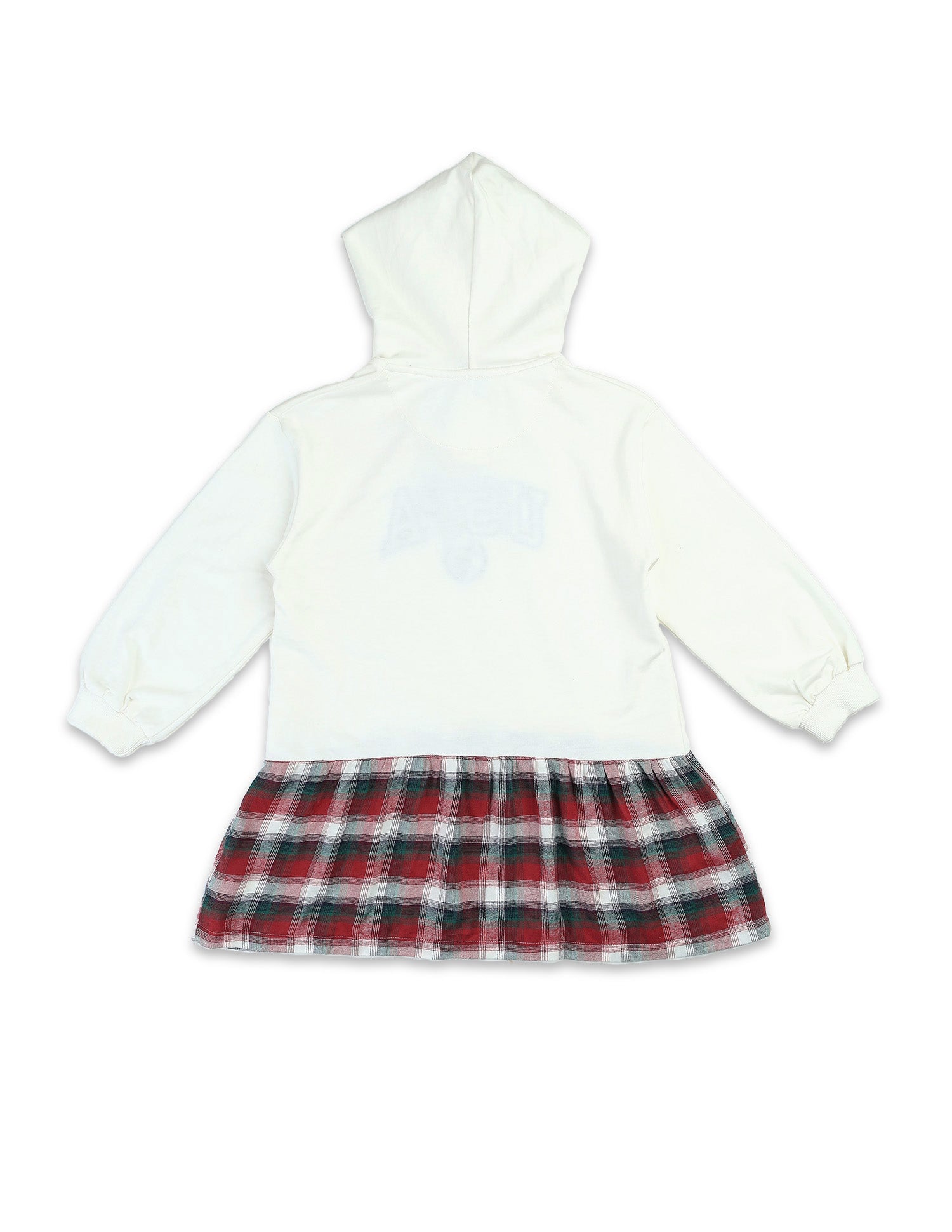 Girls Checked Sweat Dress Off White - U.S. POLO ASSN. | Large