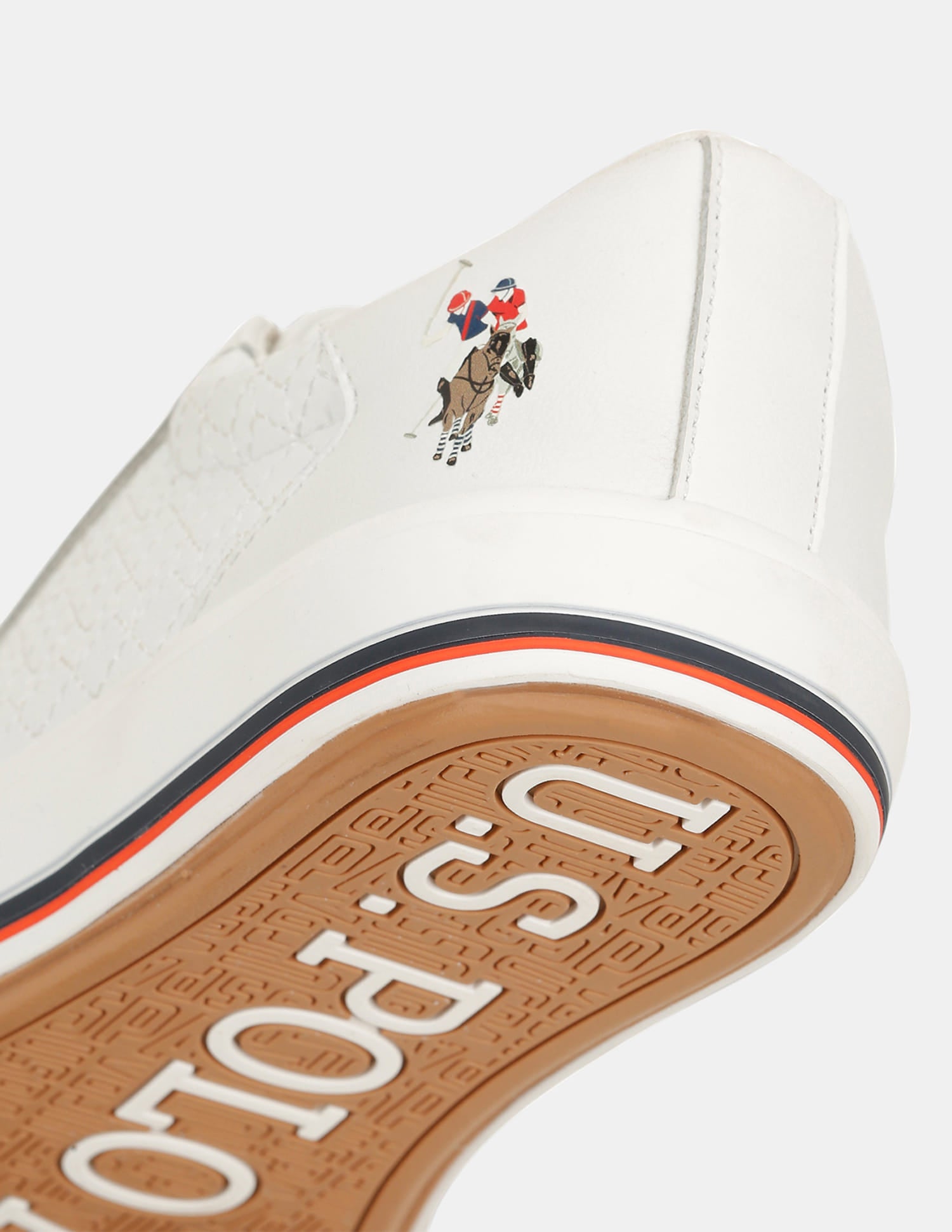 Heidi 2.0 White Quilting Detail Sneakers Shoes White - U.S. Polo Assn. India | Large