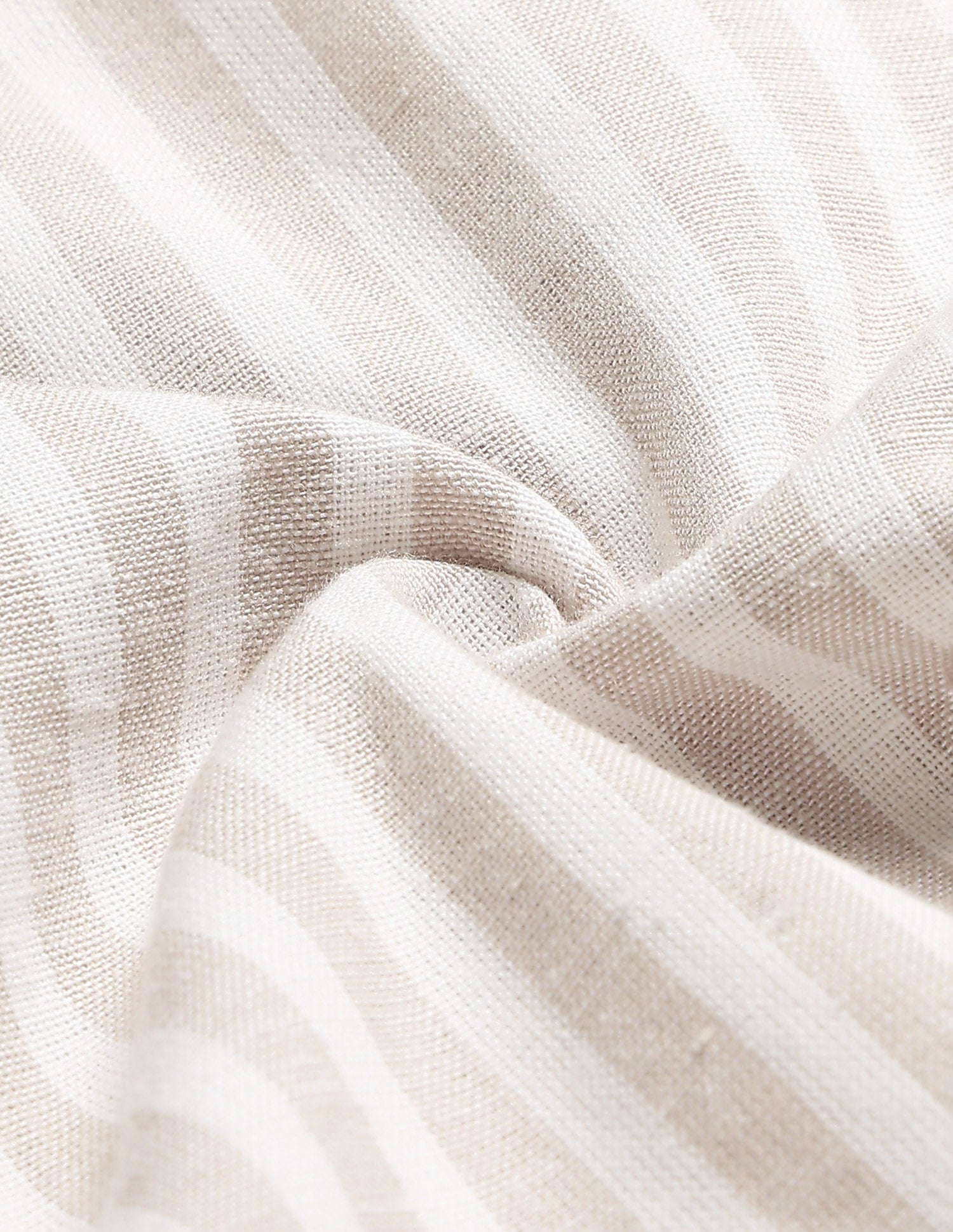 Vertical Stripes Floral Embroidery Relaxed Fit Shir Ecru - U.S. Polo Assn. India | Large