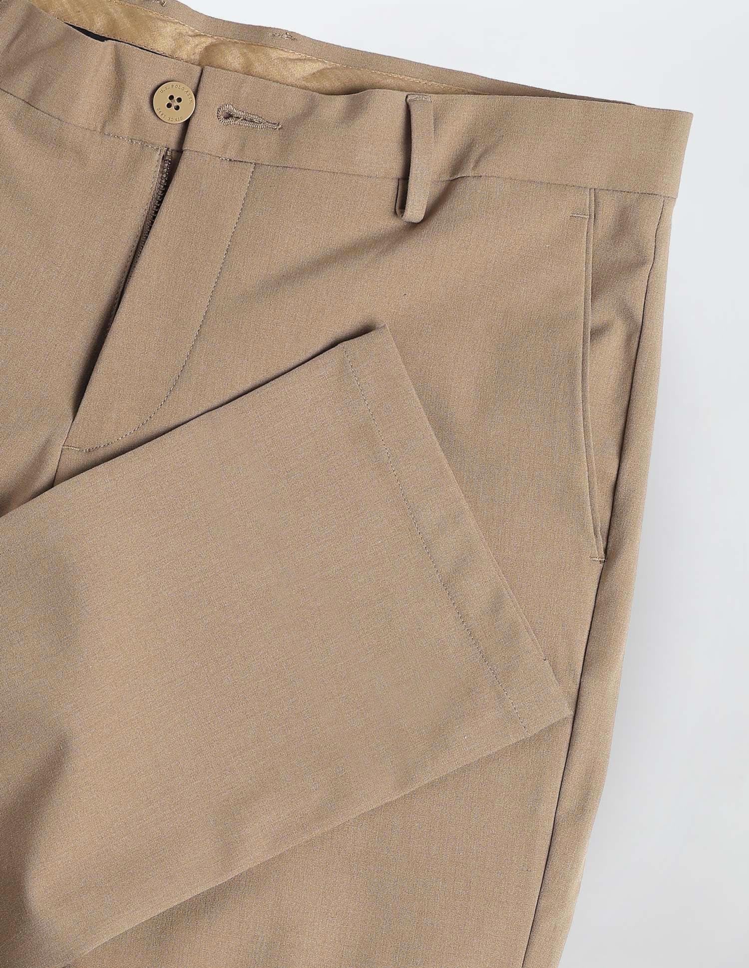 Mid Rise Denver Slim Fit Trousers Light Khaki - U.S. Polo Assn. India | Large
