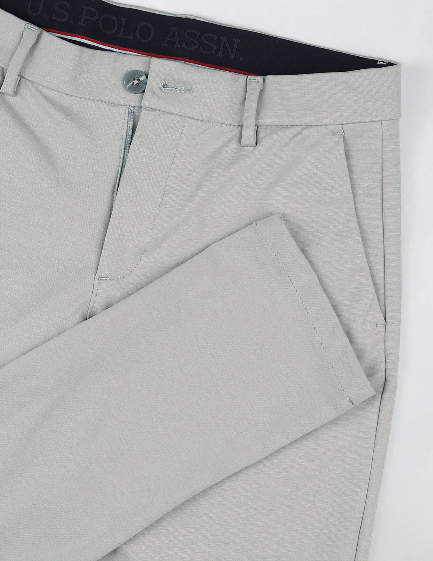 Mid Rise Slim Fit Trousers Grey - U.S. POLO ASSN. | Large
