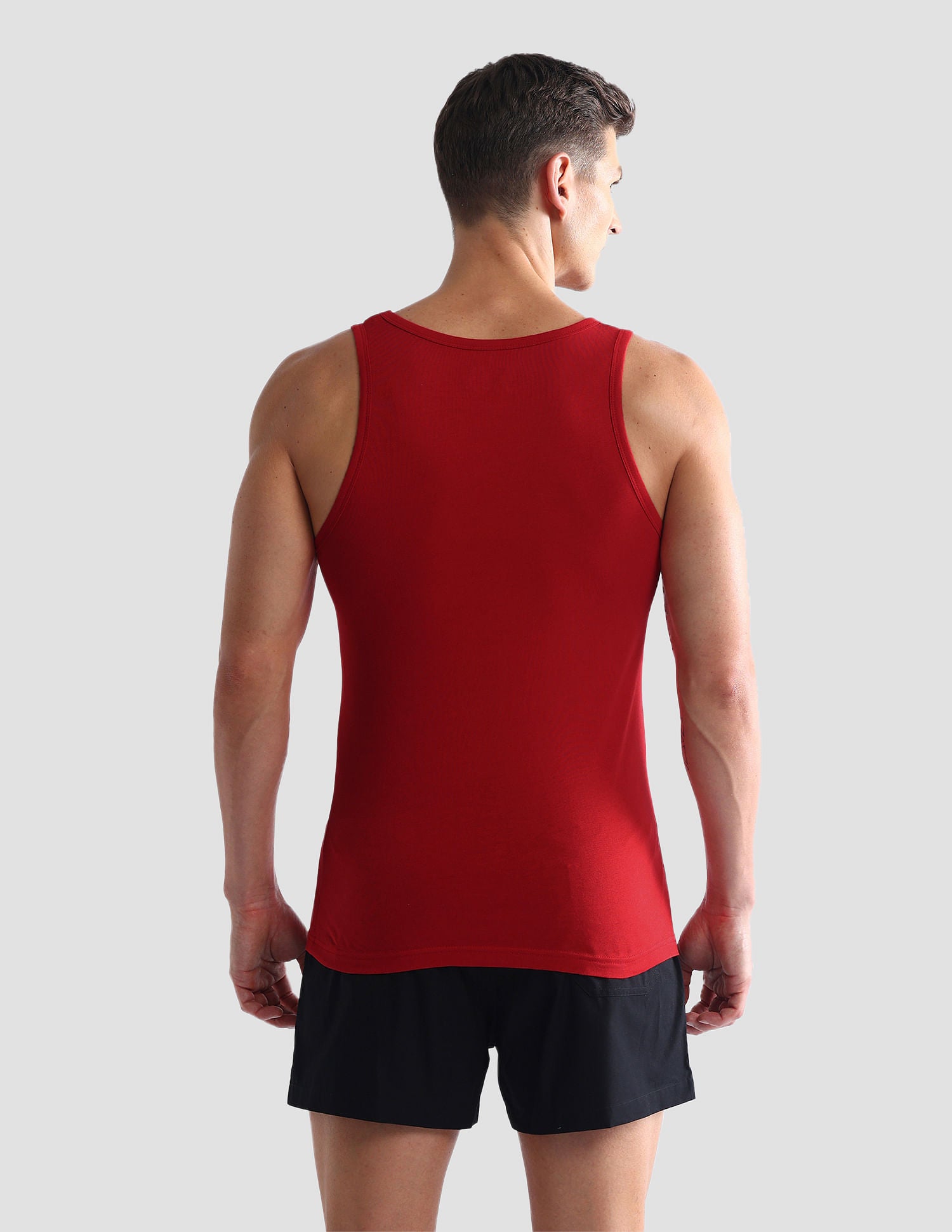 Solid Cotton OEV03 Vest - Pack Of 2 Red and White - U.S. POLO ASSN. | Large