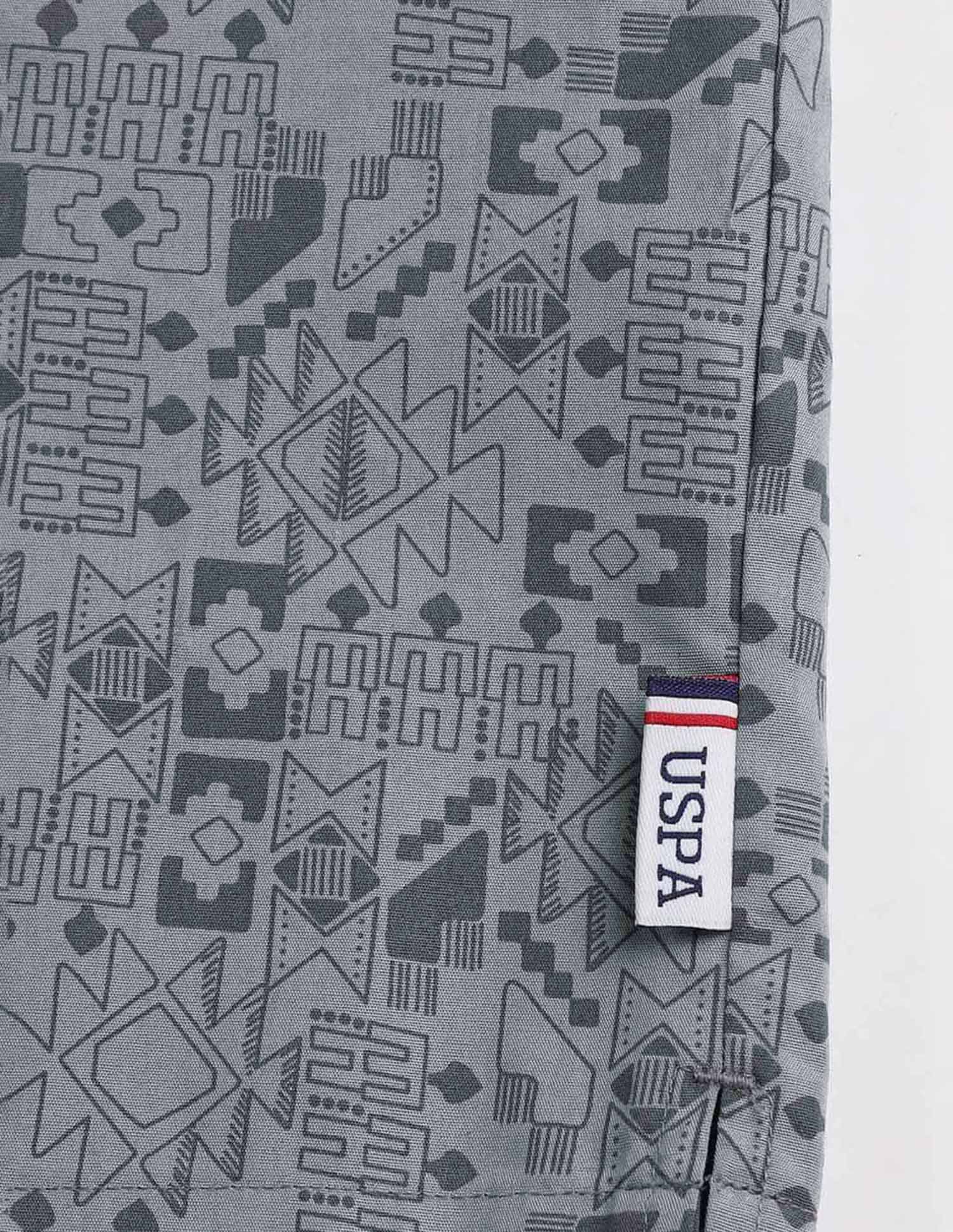 Cotton Printed OEX12 Boxers - Pack Of 1 Light Grey - U.S. POLO ASSN. | Large