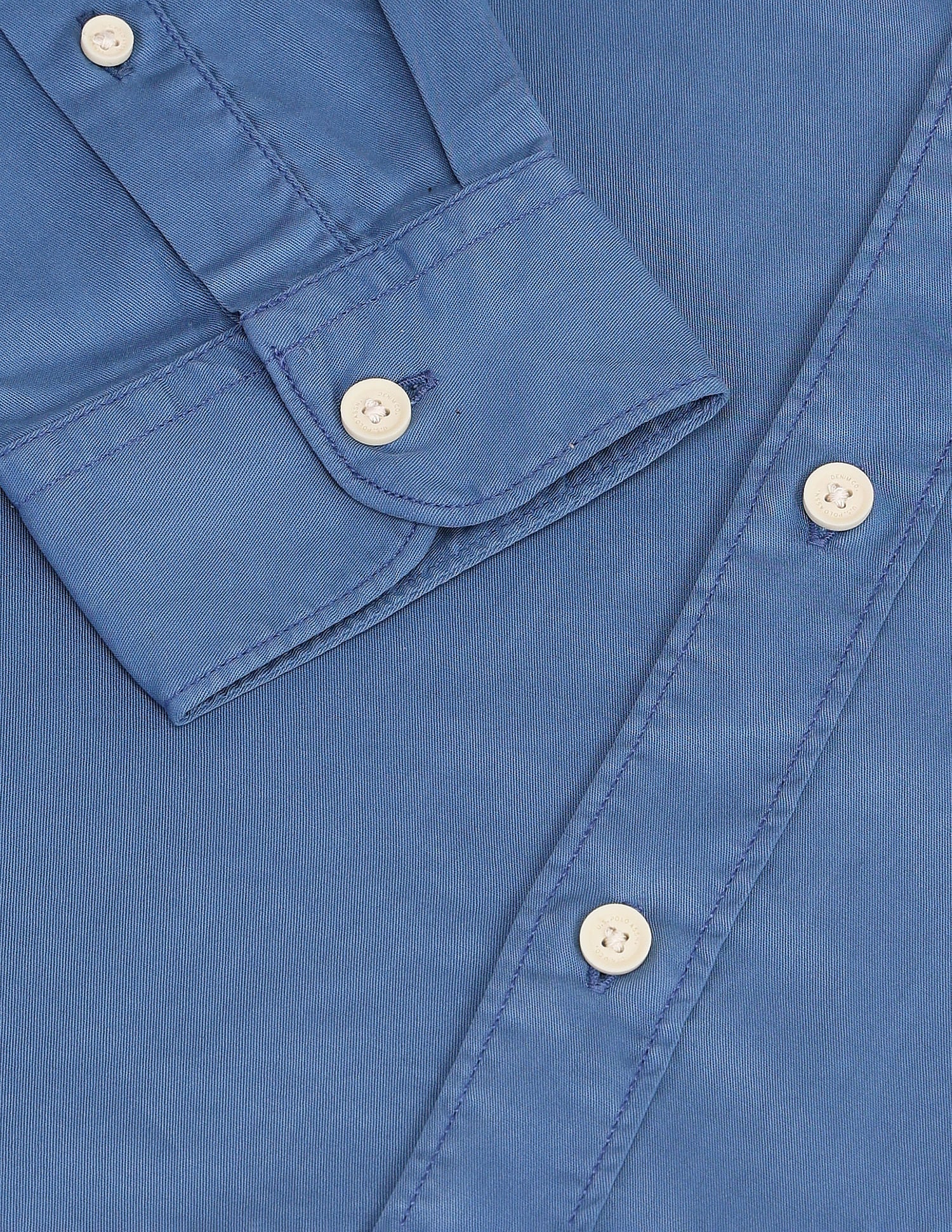 Slim Fit Solid Shirt Light-Blue - U.S. Polo Assn. India | Large