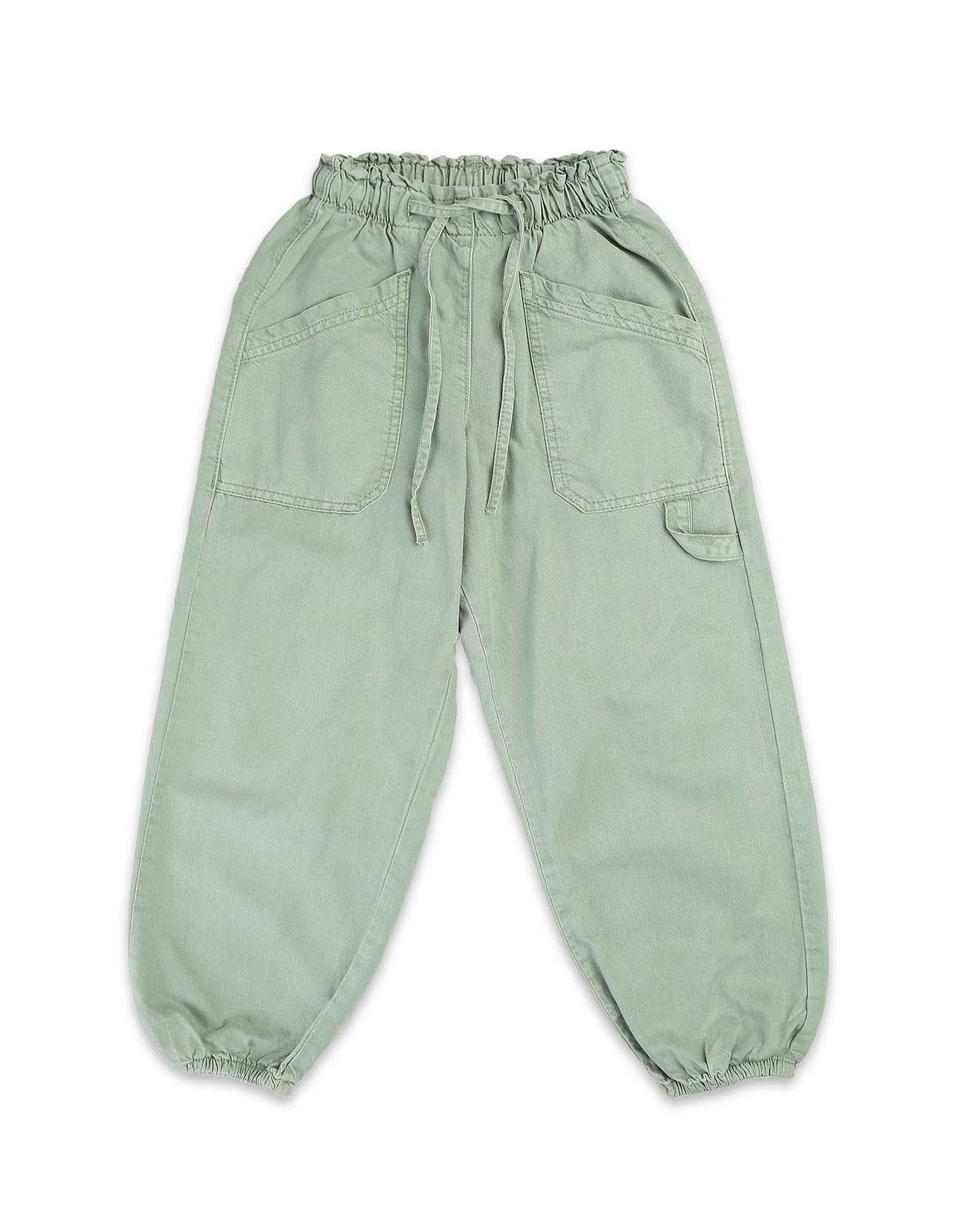 Girls High Rise Jogger Jeans Light Green - U.S. POLO ASSN. | Large