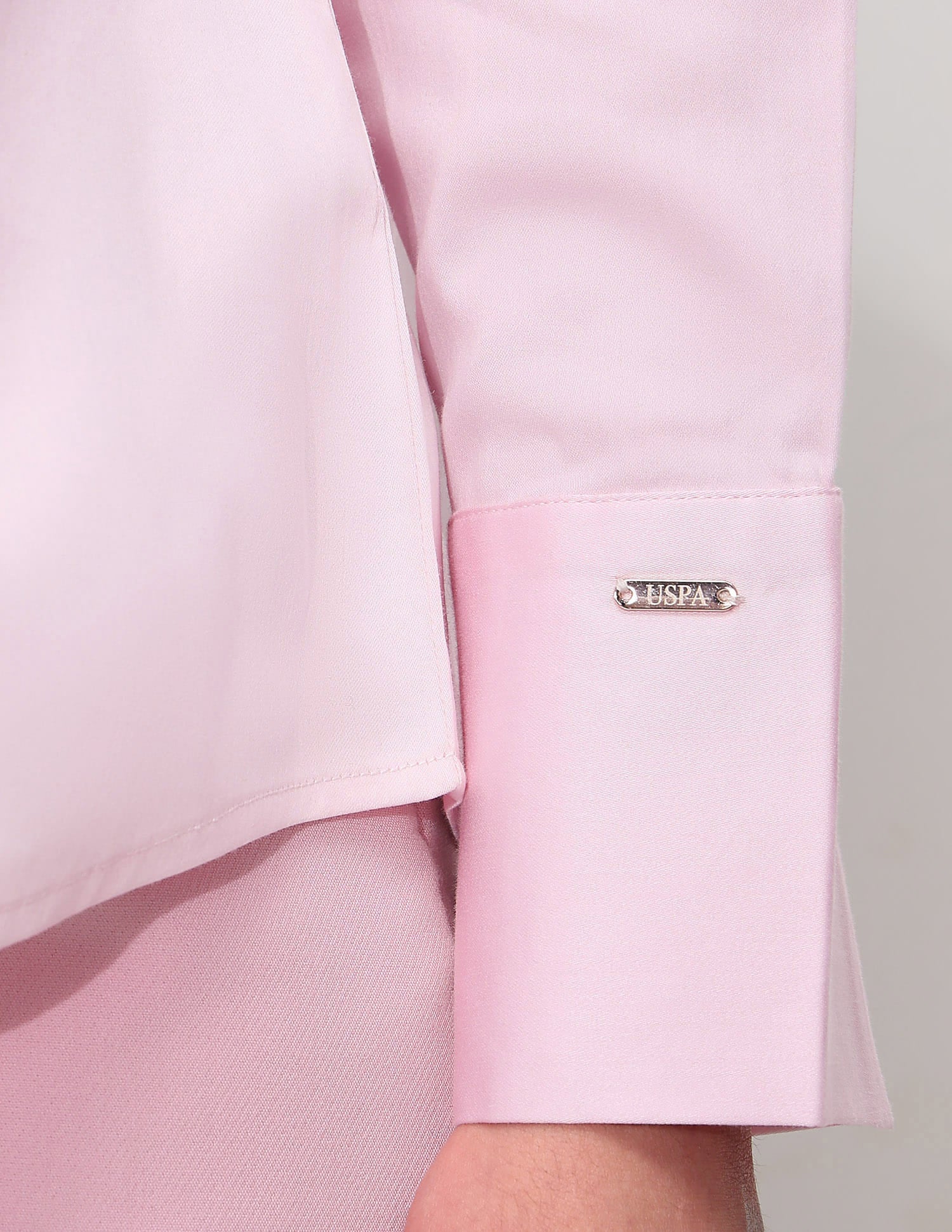 Regular Fit Solid Shirt Light Pink - U.S. Polo Assn. India | Large