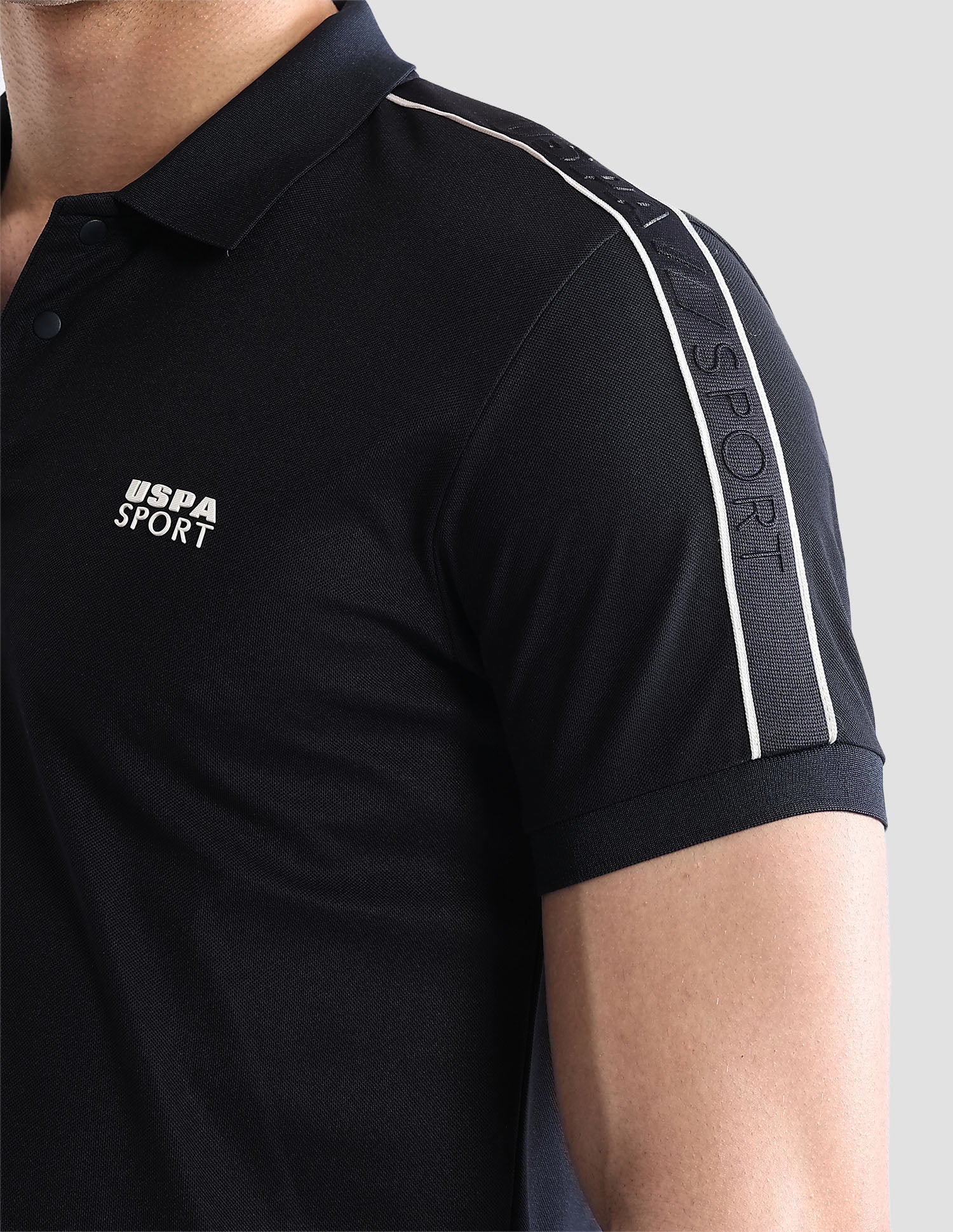 Solid Regular Fit Active Polo Shirt Navy - U.S. POLO ASSN. | Large