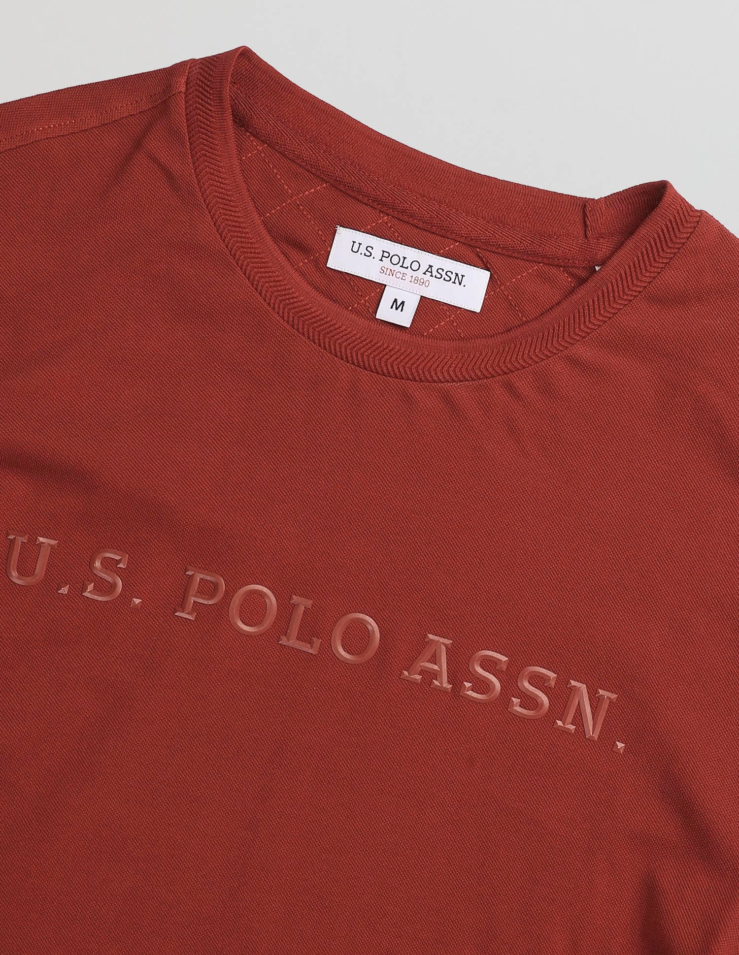 Brand Embossed Slim Fit T-Shirt Rust - U.S. POLO ASSN. | Large