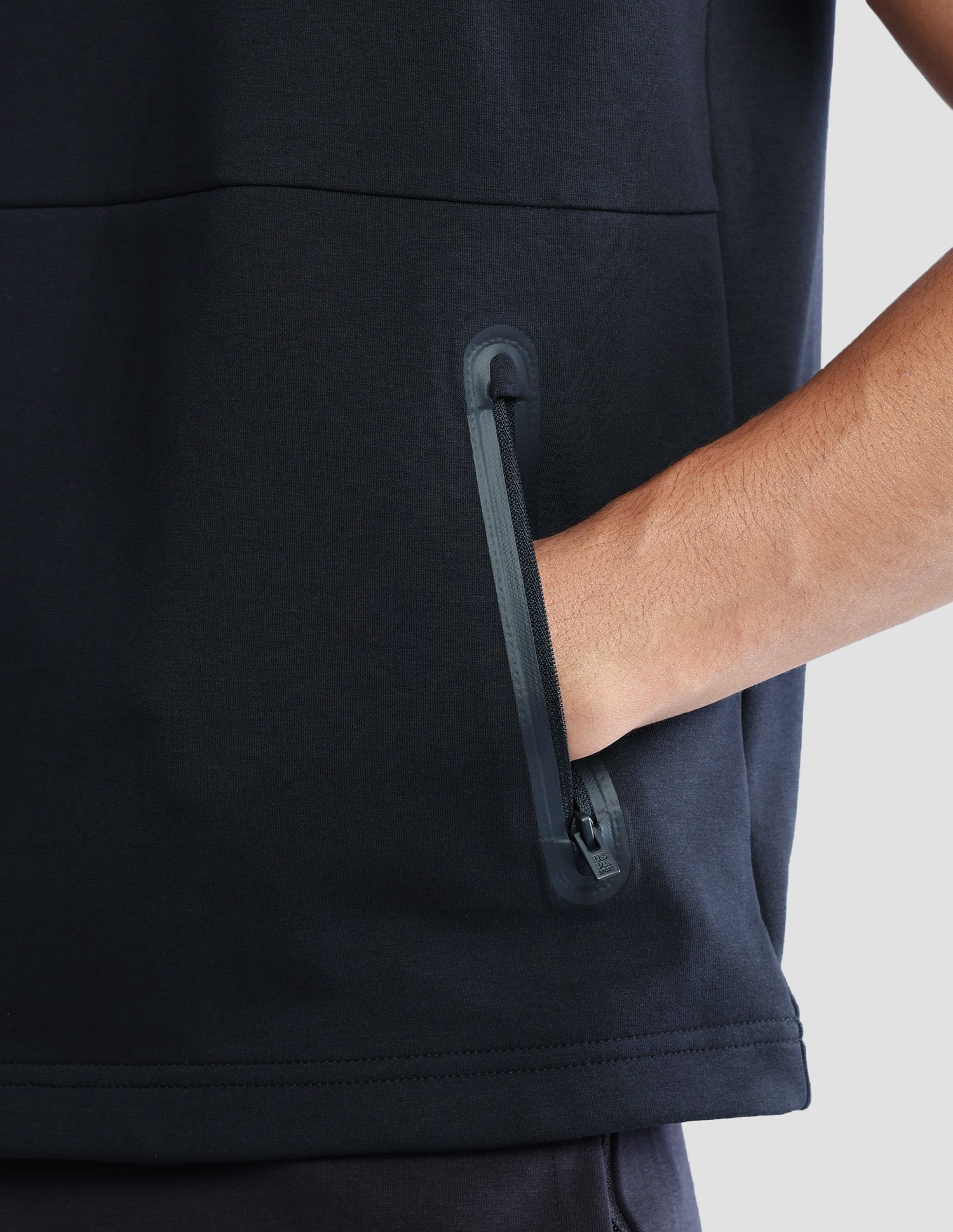 Solid Regular Fit Active Sweatshirt Navy - U.S. Polo Assn. India | Large