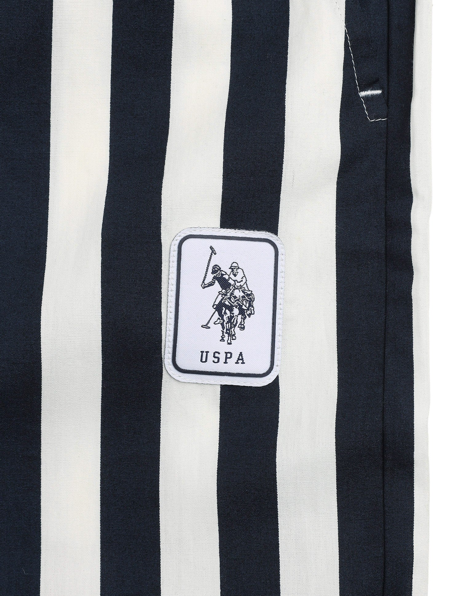 Vertical Striped Mid Rise OELP1 Lounge Pants Navy - U.S. Polo Assn. India | Large